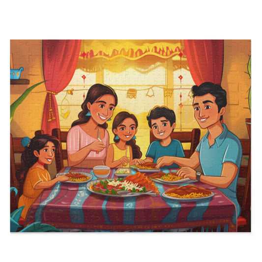Mexican Family Retro Art Jigsaw Puzzle Adult Birthday Business Jigsaw Puzzle Gift for Him Funny Humorous Indoor Outdoor Game Gift For Her Online-1