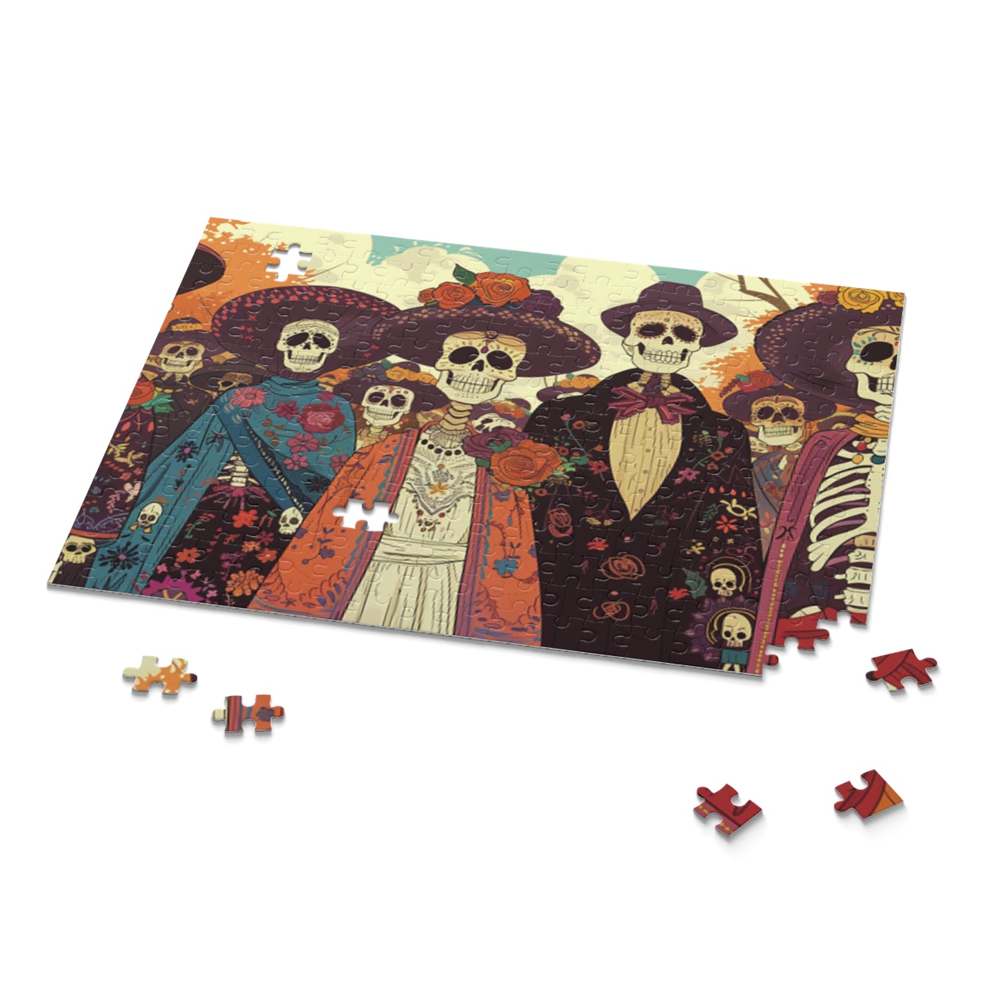 Mexican Art Day of the Dead Día de Muertos Jigsaw Puzzle Adult Birthday Business Jigsaw Puzzle Gift for Him Funny Humorous Indoor Outdoor Game Gift For Her Online-9