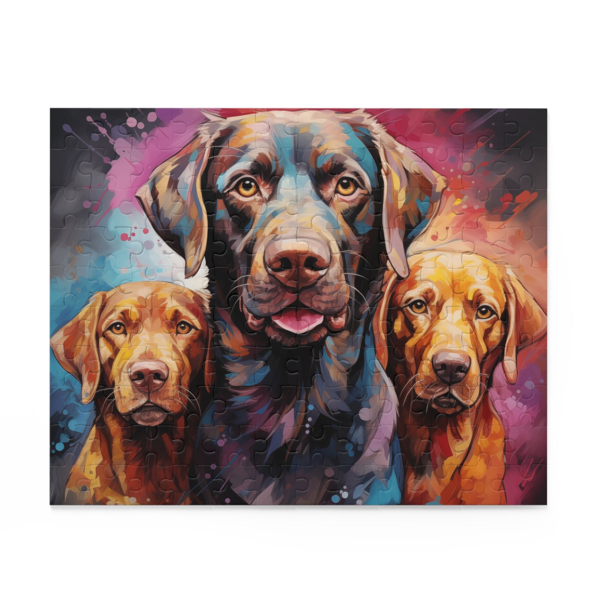 Vibrant Jigsaw Puzzle Watercolor Abstract Labrador Dog for Girls, Boys, Kids Adult Birthday Business Jigsaw Puzzle Gift for Him Funny Humorous Indoor Outdoor Game Gift For Her Online-2