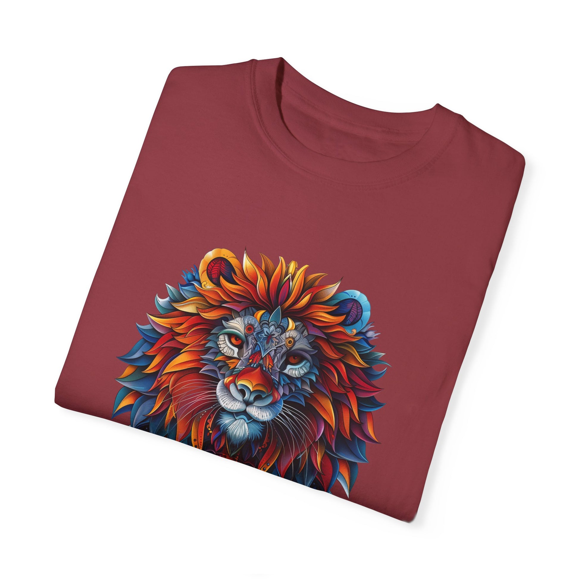 Lion Head Cool Graphic Design Novelty Unisex Garment-dyed T-shirt Cotton Funny Humorous Graphic Soft Premium Unisex Men Women Chili T-shirt Birthday Gift-35