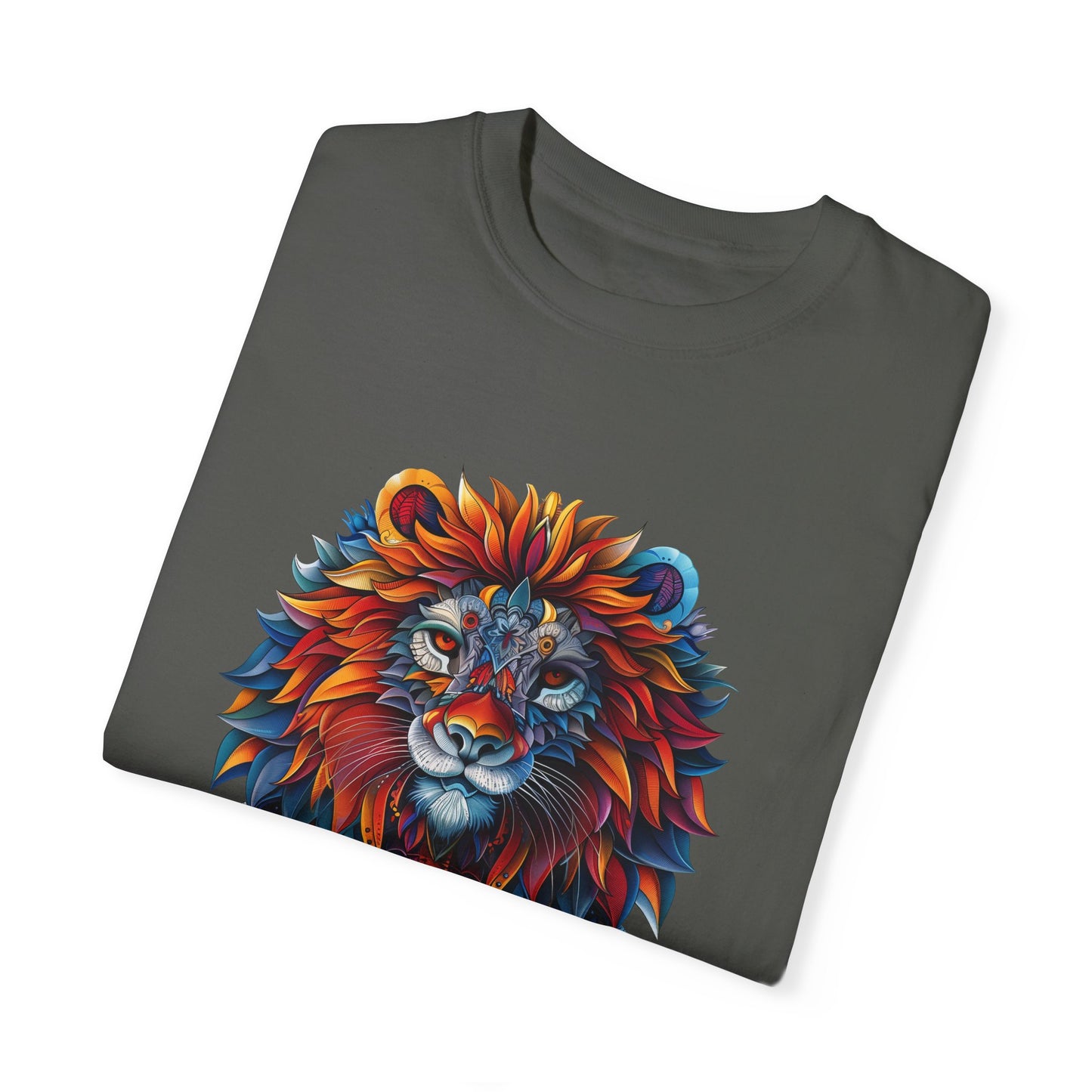 Lion Head Cool Graphic Design Novelty Unisex Garment-dyed T-shirt Cotton Funny Humorous Graphic Soft Premium Unisex Men Women Pepper T-shirt Birthday Gift-50