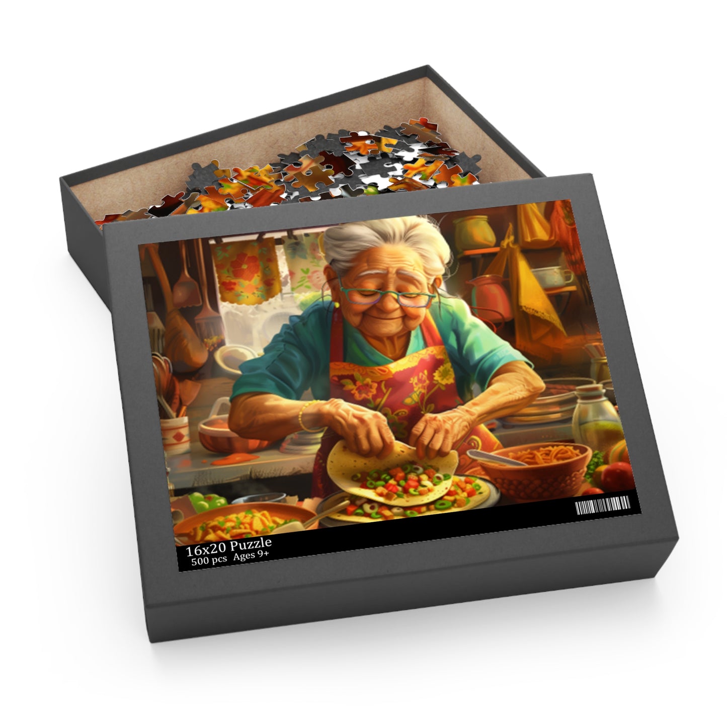 Mexican Art Retro Old Women Jigsaw Puzzle Adult Birthday Business Jigsaw Puzzle Gift for Him Funny Humorous Indoor Outdoor Game Gift For Her Online-4