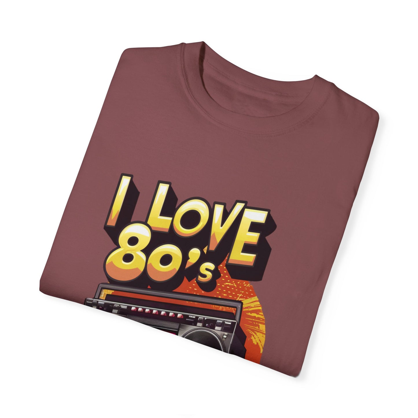 I Love 80's Hip Hop Graphic Unisex Garment-dyed T-shirt Cotton Funny Humorous Graphic Soft Premium Unisex Men Women Brick T-shirt Birthday Gift-29