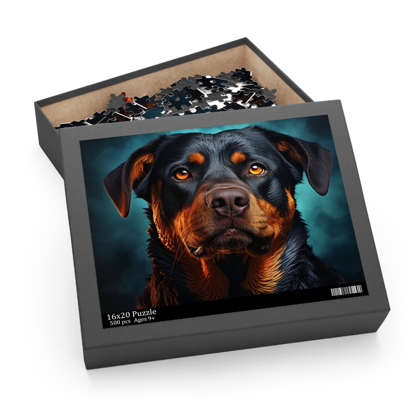 Watercolor Rottweiler Dog Jigsaw Puzzle Oil Paint for Boys, Girls, Kids Adult Birthday Business Jigsaw Puzzle Gift for Him Funny Humorous Indoor Outdoor Game Gift For Her Online-4
