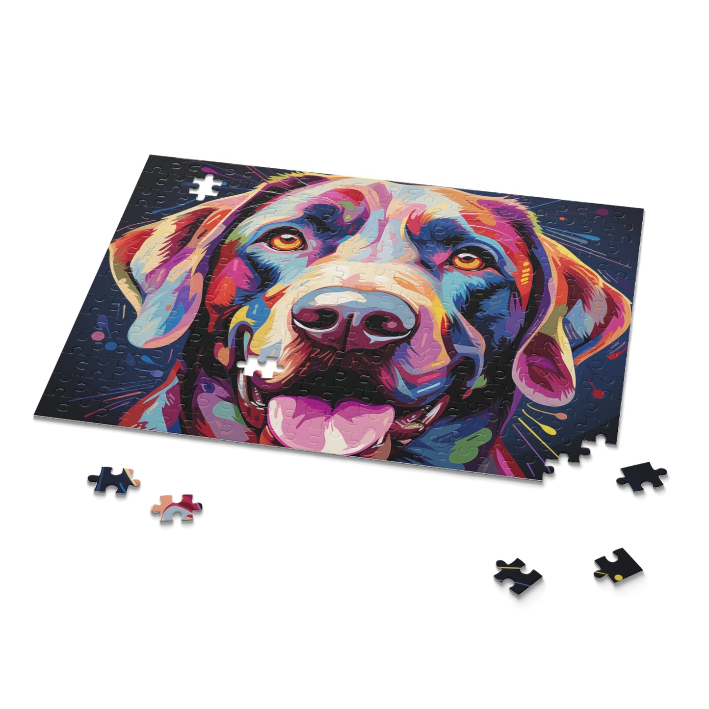 Labrador Abstract Vibrant Watercolor Dog Jigsaw Puzzle for Boys, Girls, Kids Adult Birthday Business Jigsaw Puzzle Gift for Him Funny Humorous Indoor Outdoor Game Gift For Her Online-9