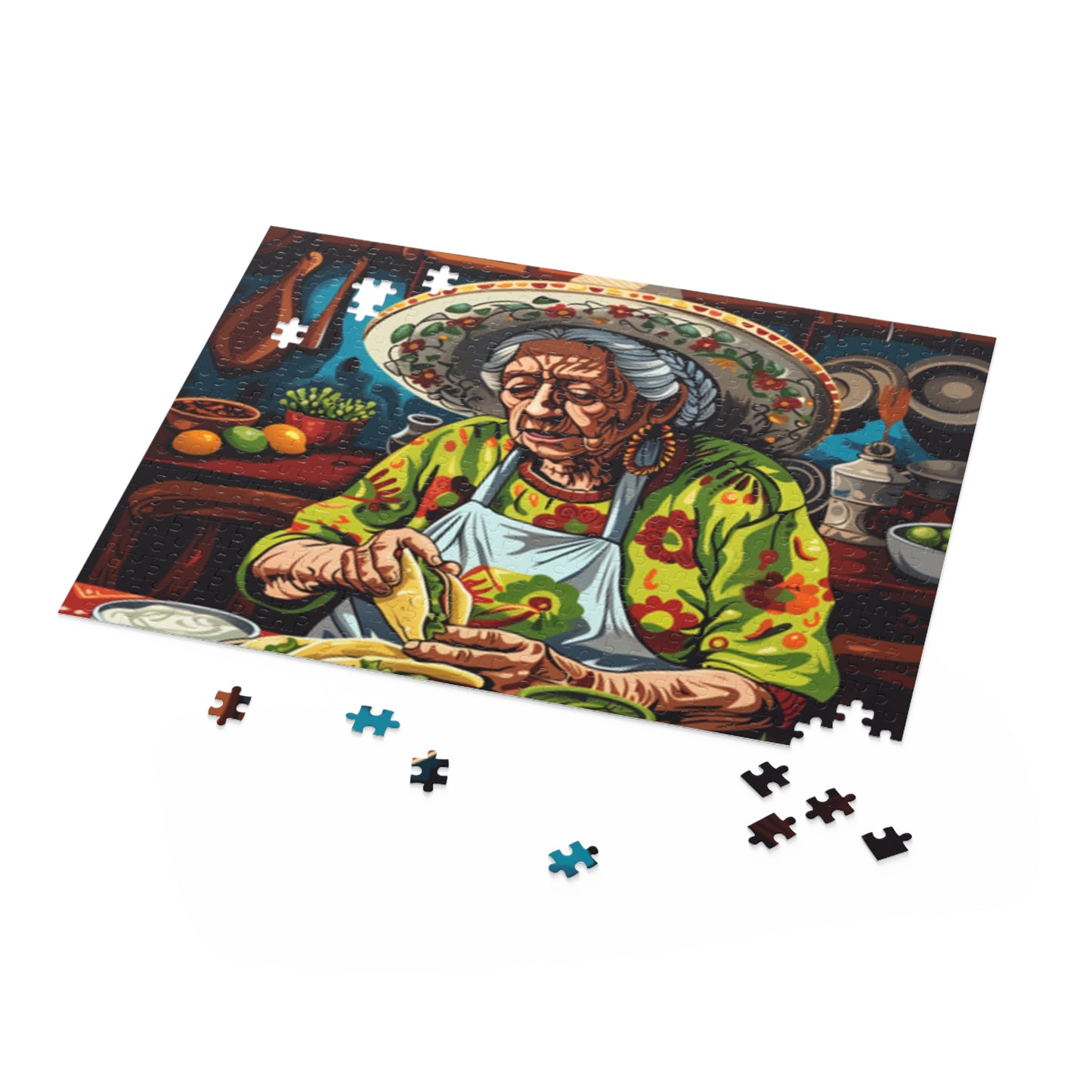 Mexican Women Art Retro Jigsaw Puzzle Adult Birthday Business Jigsaw Puzzle Gift for Him Funny Humorous Indoor Outdoor Game Gift For Her Online-5