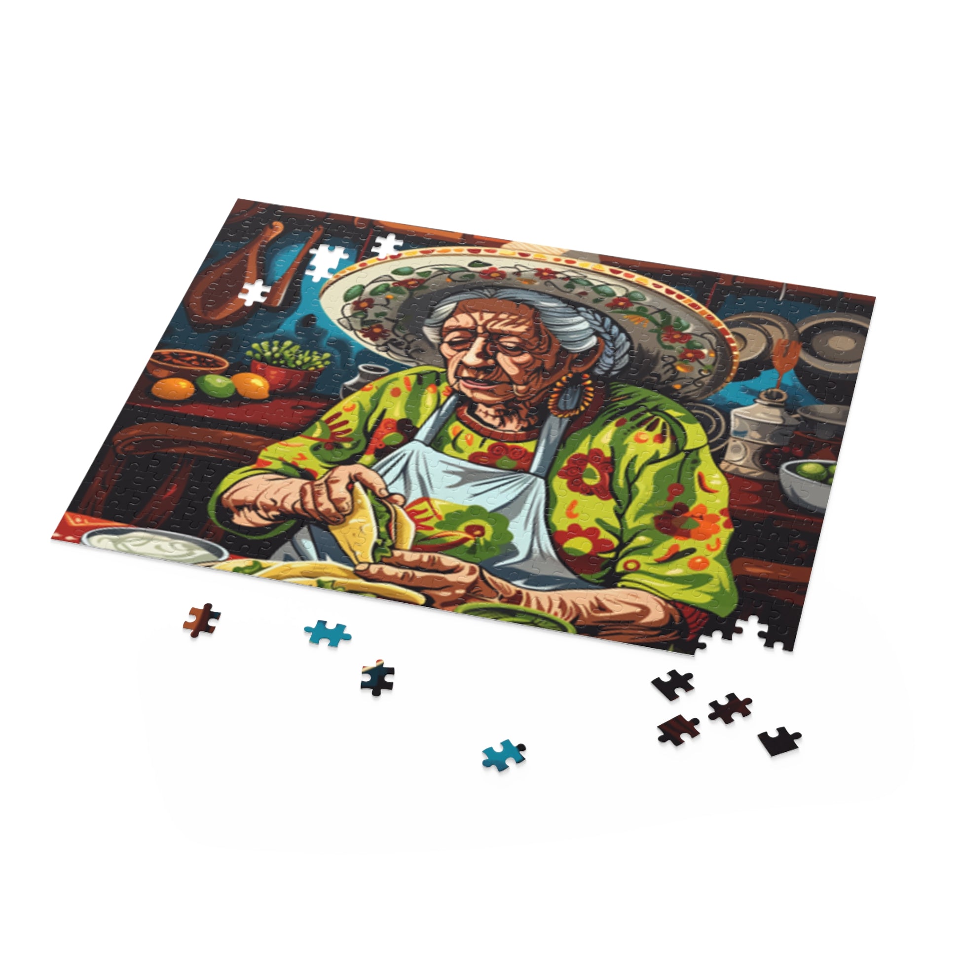 Mexican Women Art Retro Jigsaw Puzzle Adult Birthday Business Jigsaw Puzzle Gift for Him Funny Humorous Indoor Outdoor Game Gift For Her Online-5