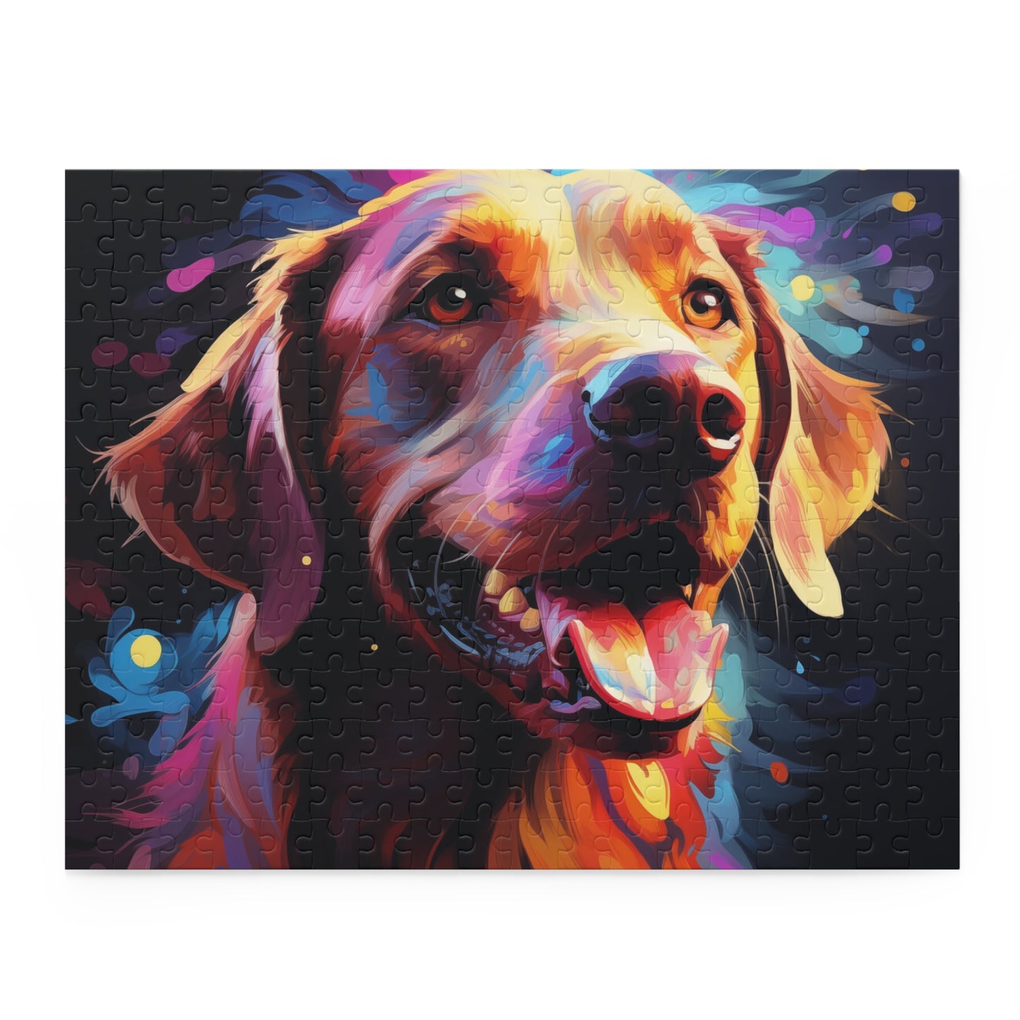 Labrador Dog Retriever Abstract Watercolor Vibrant Jigsaw Puzzle for Boys, Girls, Kids Adult Birthday Business Jigsaw Puzzle Gift for Him Funny Humorous Indoor Outdoor Game Gift For Her Online-3