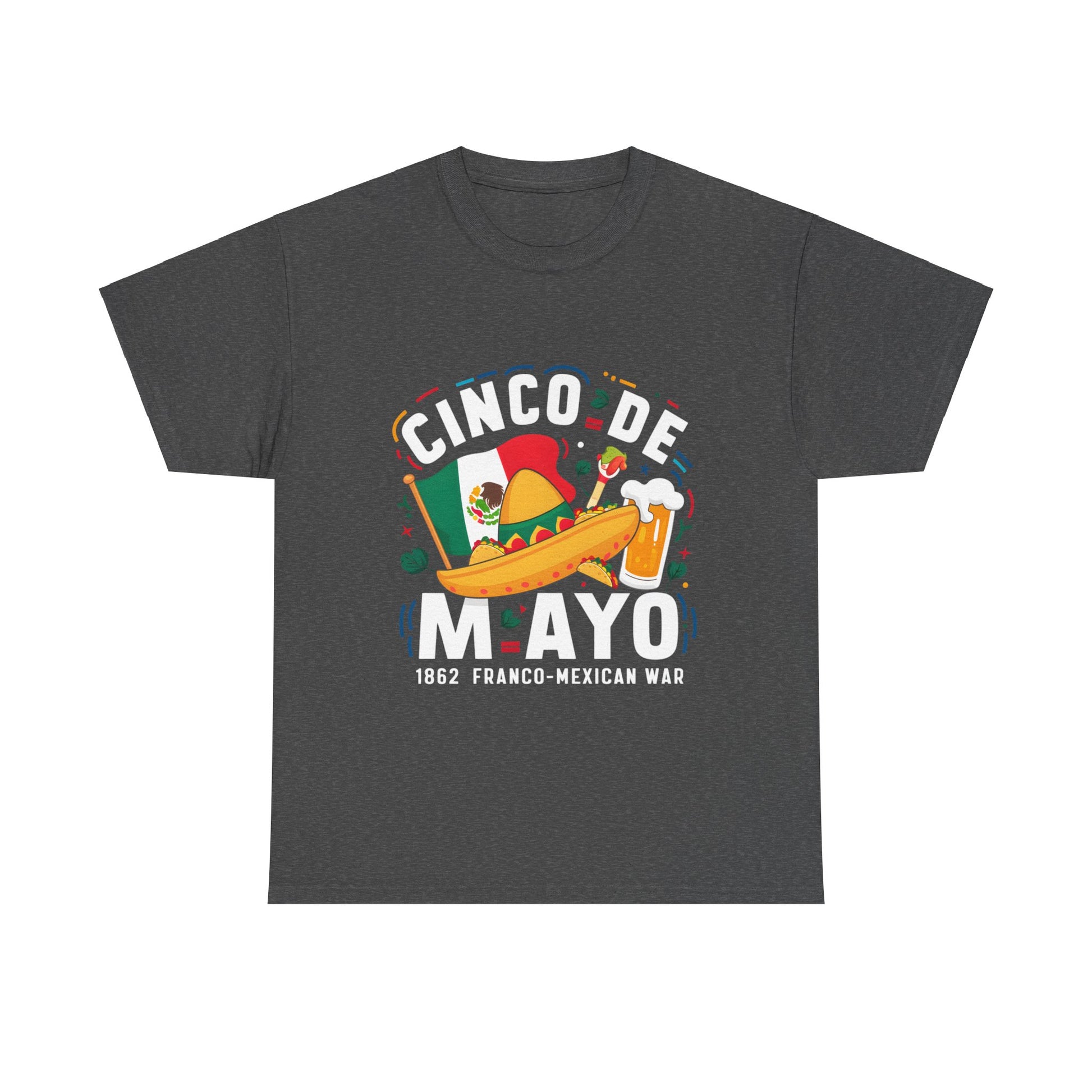 Cinco De Mayo Mexican Independence Day Graphic Unisex Heavy Cotton Tee Cotton Funny Humorous Graphic Soft Premium Unisex Men Women Dark Heather T-shirt Birthday Gift-4