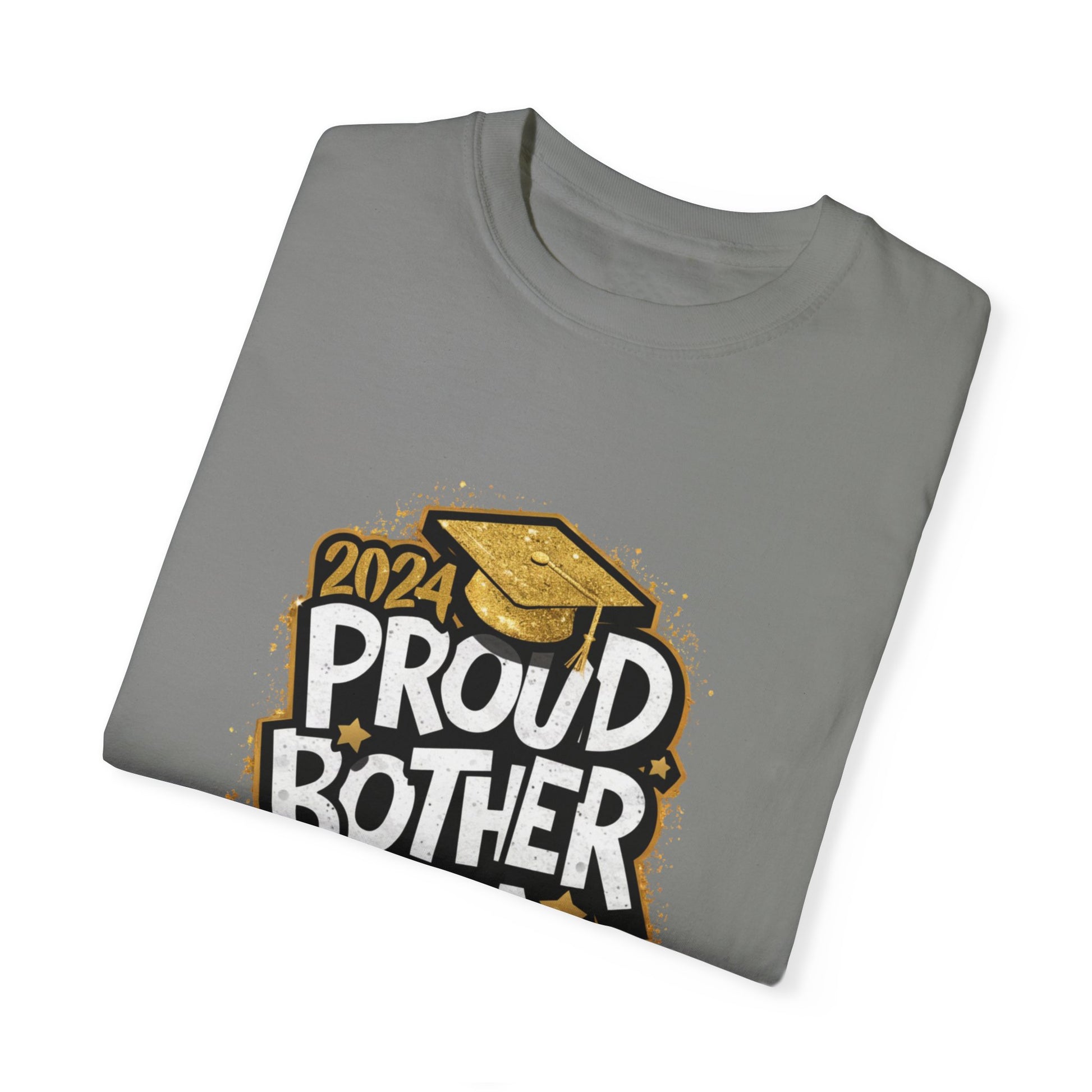 Proud Brother of a 2024 Graduate Unisex Garment-dyed T-shirt Cotton Funny Humorous Graphic Soft Premium Unisex Men Women Granite T-shirt Birthday Gift-26