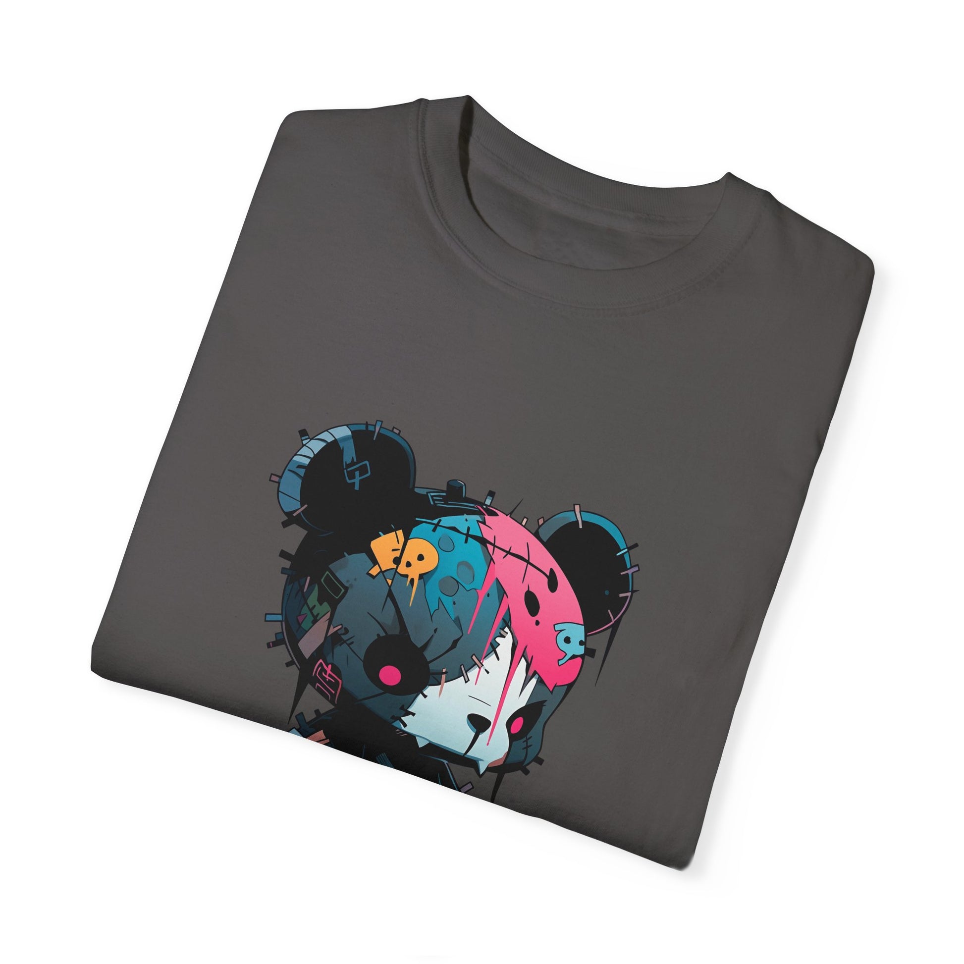 Hip Hop Teddy Bear Graphic Unisex Garment-dyed T-shirt Cotton Funny Humorous Graphic Soft Premium Unisex Men Women Graphite T-shirt Birthday Gift-38