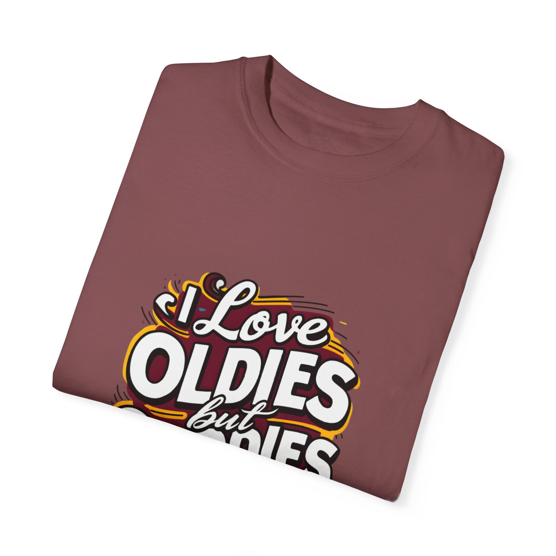 I Love Oldies but Goodies Music Urban Hip Hop Graphic Unisex Garment-dyed T-shirt Cotton Funny Humorous Graphic Soft Premium Unisex Men Women Brick T-shirt Birthday Gift-29