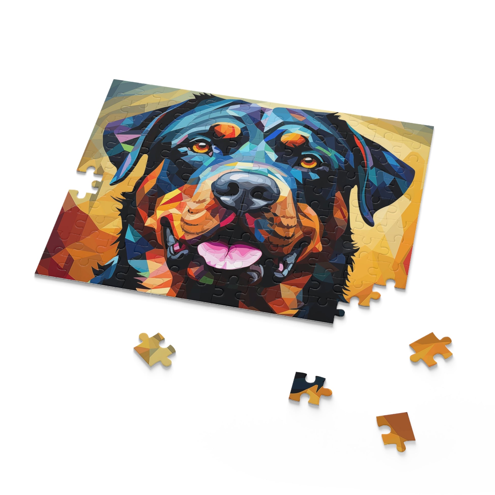 Rottweiler Vibrant Abstract Dog Jigsaw Puzzle Oil Paint Adult Birthday Business Jigsaw Puzzle Gift for Him Funny Humorous Indoor Outdoor Game Gift For Her Online-7