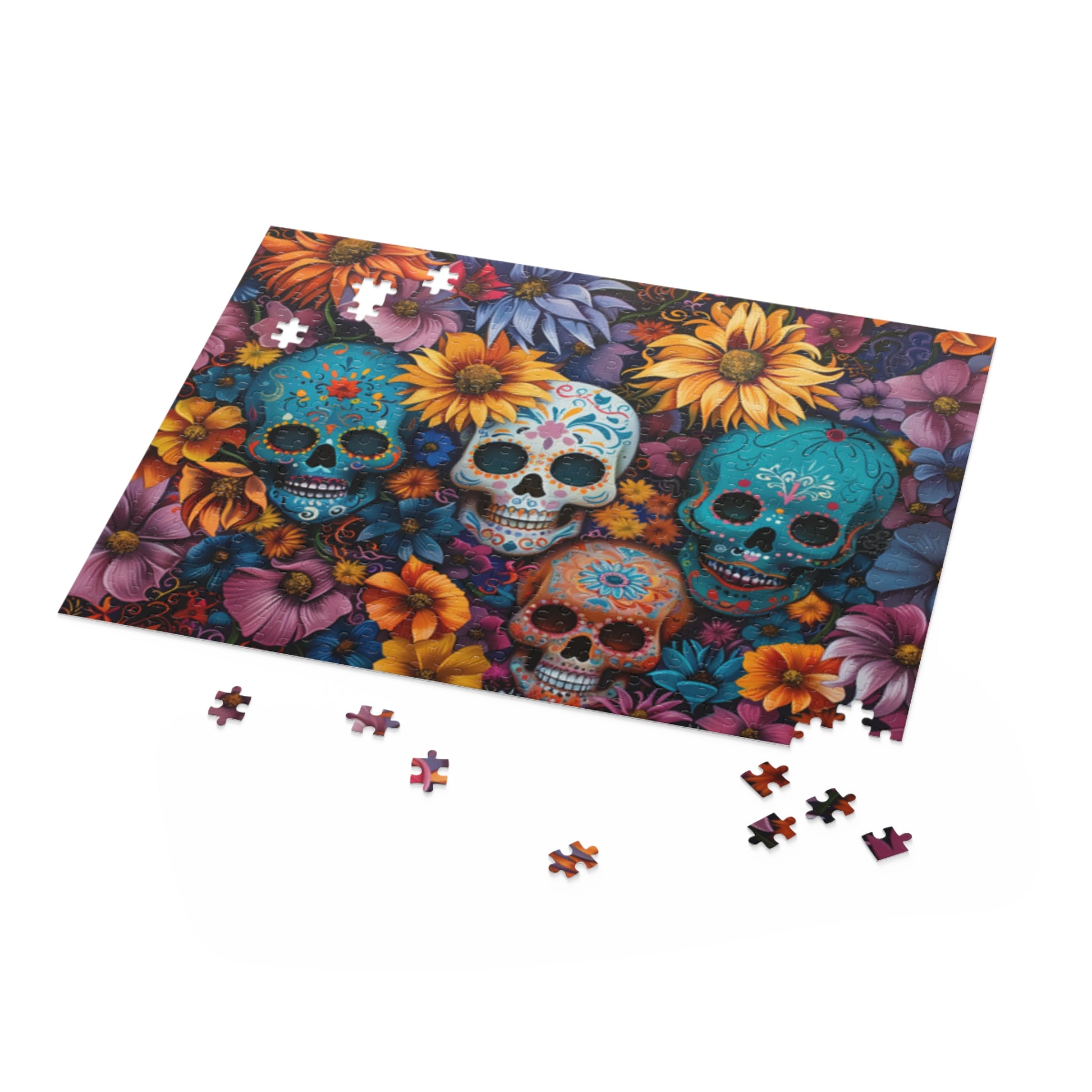 Mexican Art Day of the Dead Día de Muertos Jigsaw Puzzle Adult Birthday Business Jigsaw Puzzle Gift for Him Funny Humorous Indoor Outdoor Game Gift For Her Online-5