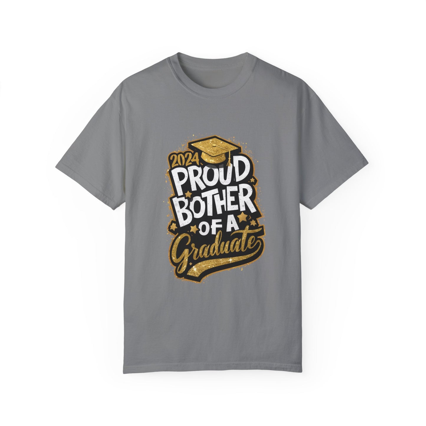 Proud Brother of a 2024 Graduate Unisex Garment-dyed T-shirt Cotton Funny Humorous Graphic Soft Premium Unisex Men Women Grey T-shirt Birthday Gift-9