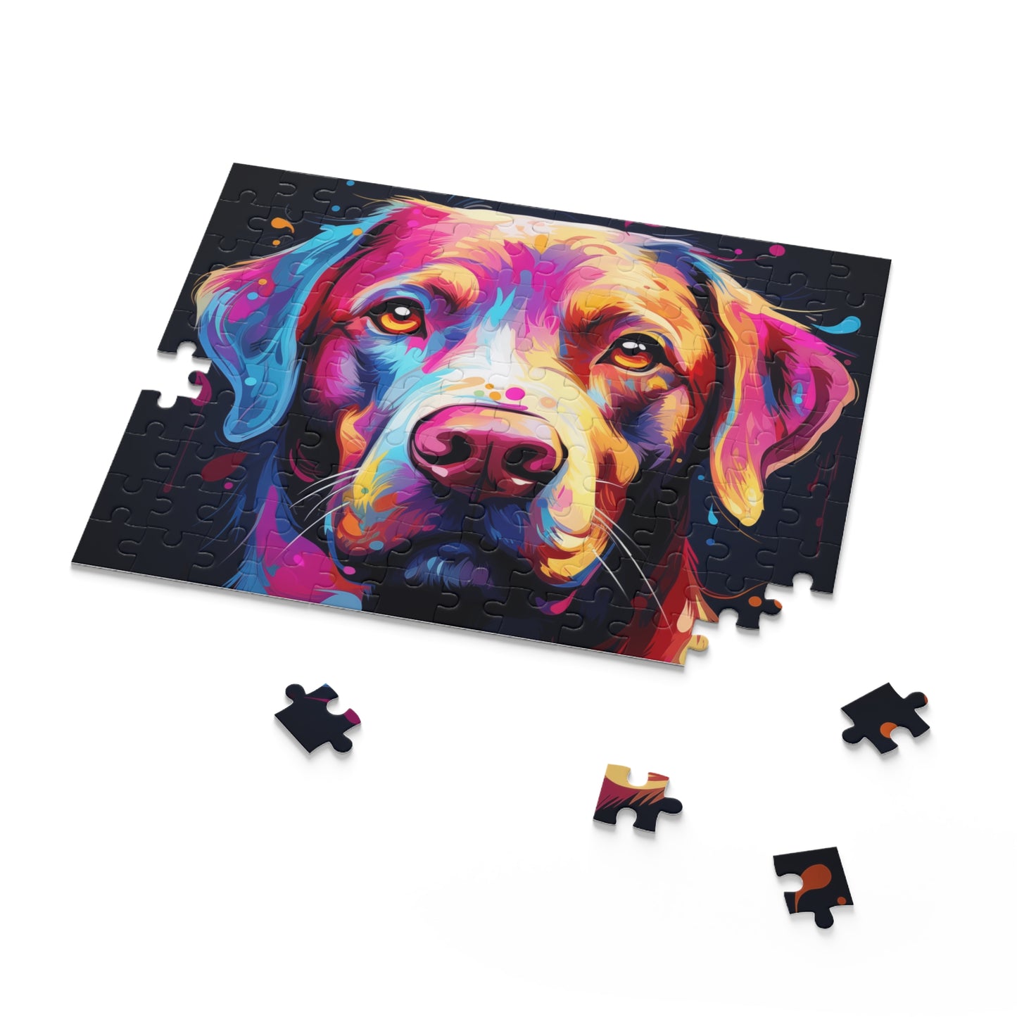 Vibrant Abstract Labrador Dog Jigsaw Puzzle for Girls, Boys, Kids Adult Birthday Business Jigsaw Puzzle Gift for Him Funny Humorous Indoor Outdoor Game Gift For Her Online-7