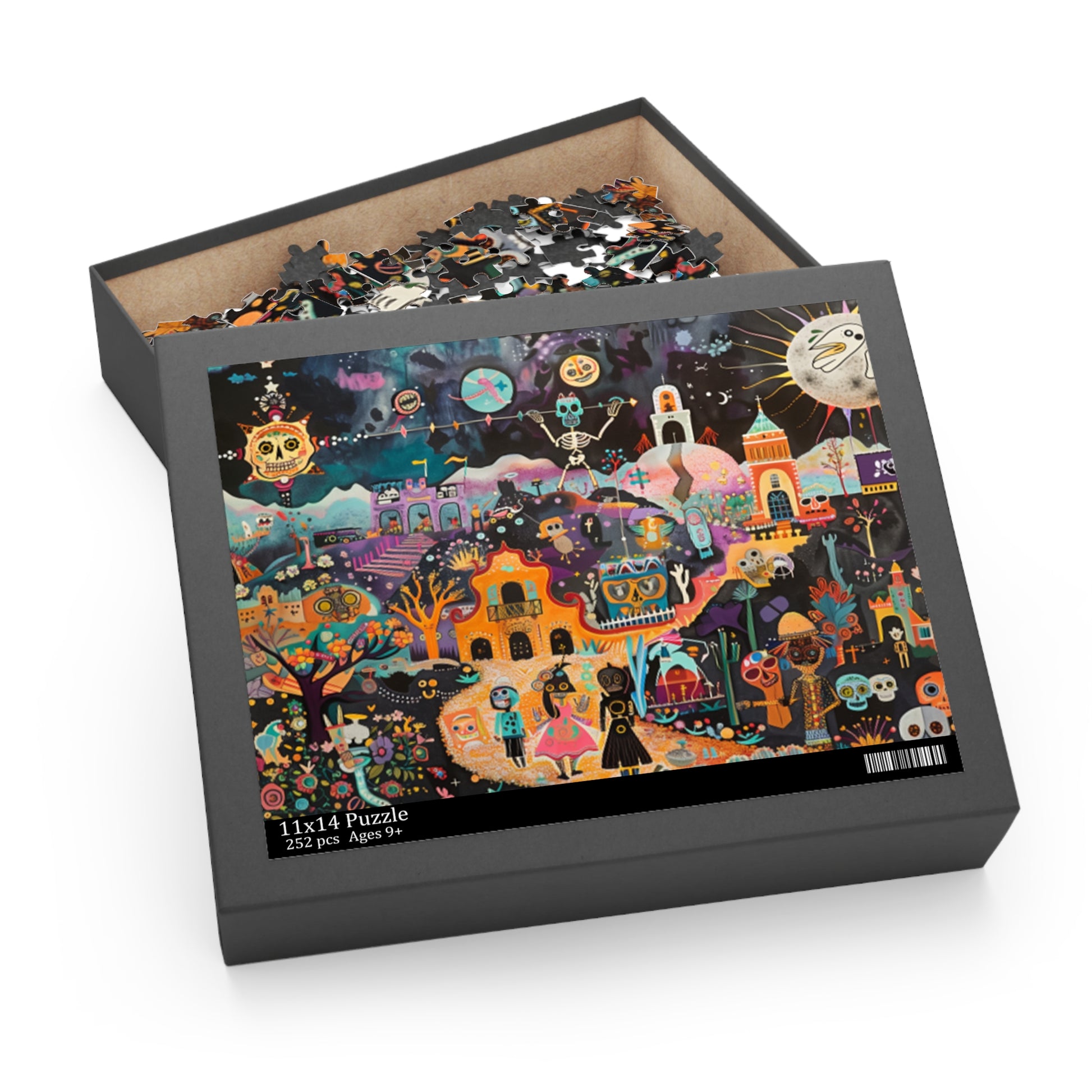 Mexican Art Day of the Dead Día de Muertos Jigsaw Puzzle Adult Birthday Business Jigsaw Puzzle Gift for Him Funny Humorous Indoor Outdoor Game Gift For Her Online-8