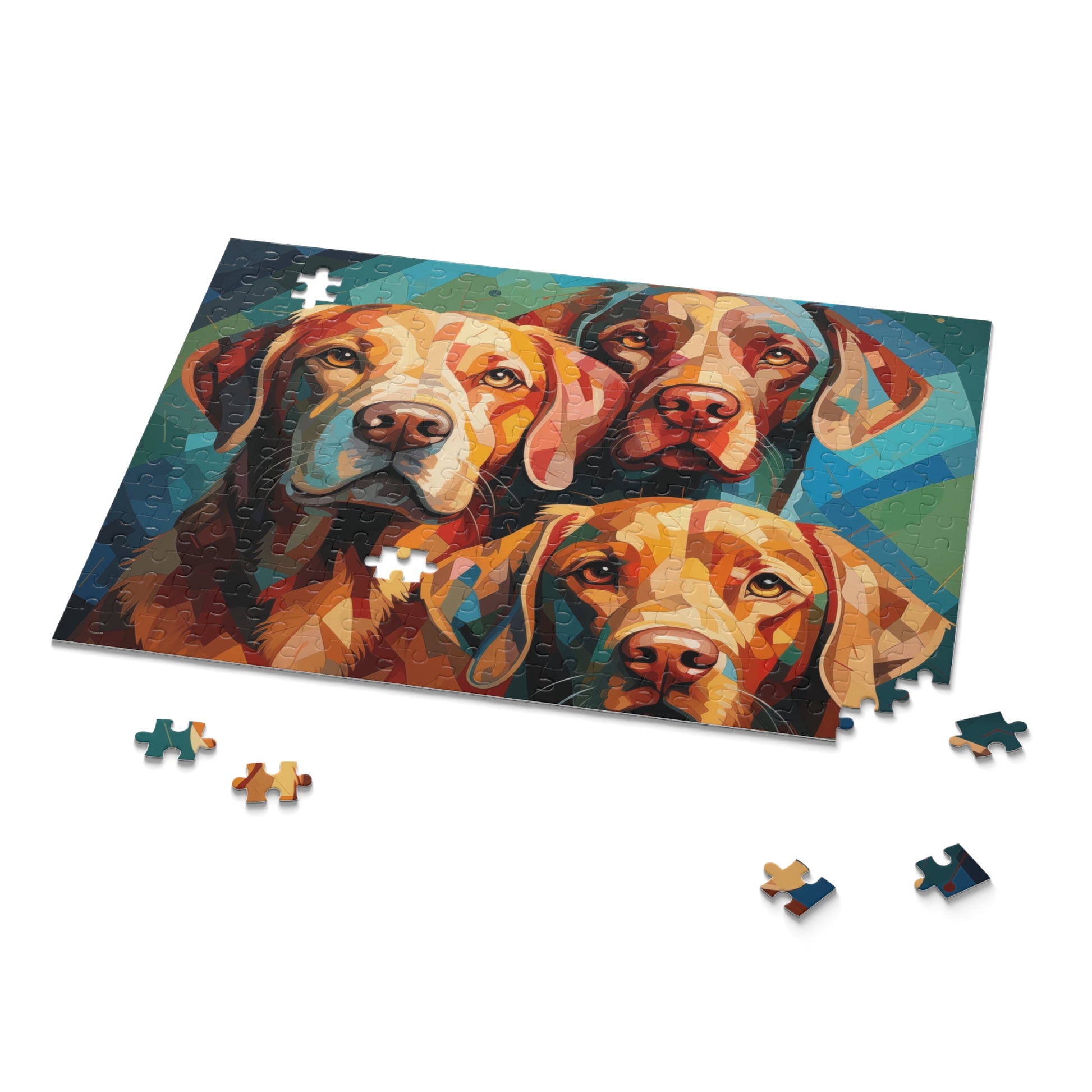 Abstract Watercolor Vibrant Labrador Dog Retriever Jigsaw Puzzle for Boys, Girls Adult Birthday Business Jigsaw Puzzle Gift for Him Funny Humorous Indoor Outdoor Game Gift For Her Online-9