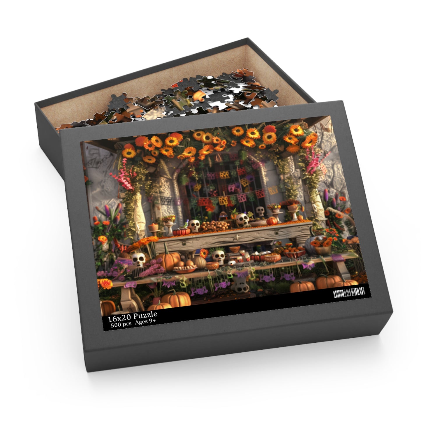 Mexican Art Day of the Dead Día de Muertos Jigsaw Puzzle Adult Birthday Business Jigsaw Puzzle Gift for Him Funny Humorous Indoor Outdoor Game Gift For Her Online-4