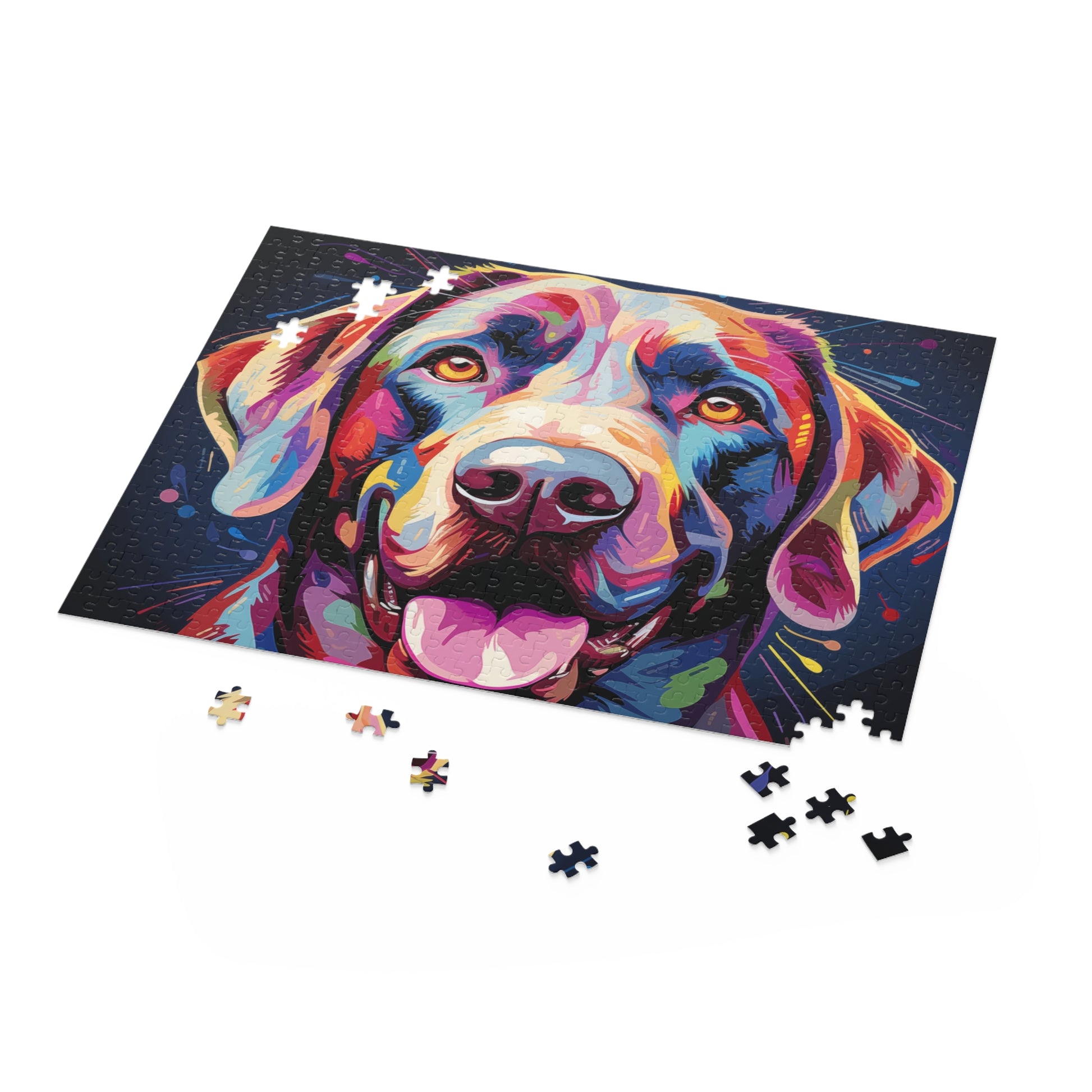 Labrador Abstract Vibrant Watercolor Dog Jigsaw Puzzle for Boys, Girls, Kids Adult Birthday Business Jigsaw Puzzle Gift for Him Funny Humorous Indoor Outdoor Game Gift For Her Online-5
