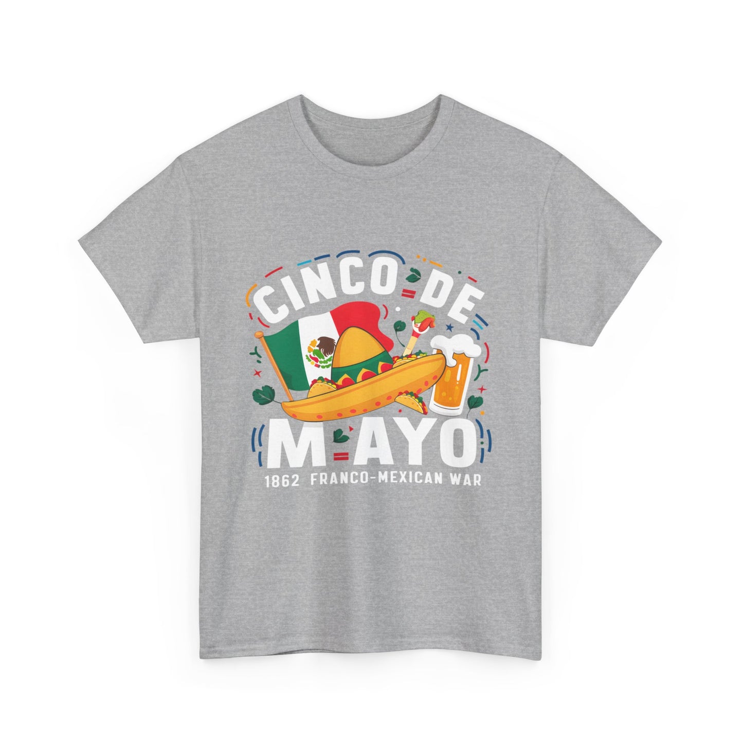 Cinco De Mayo Mexican Independence Day Graphic Unisex Heavy Cotton Tee Cotton Funny Humorous Graphic Soft Premium Unisex Men Women Sport Grey T-shirt Birthday Gift-39