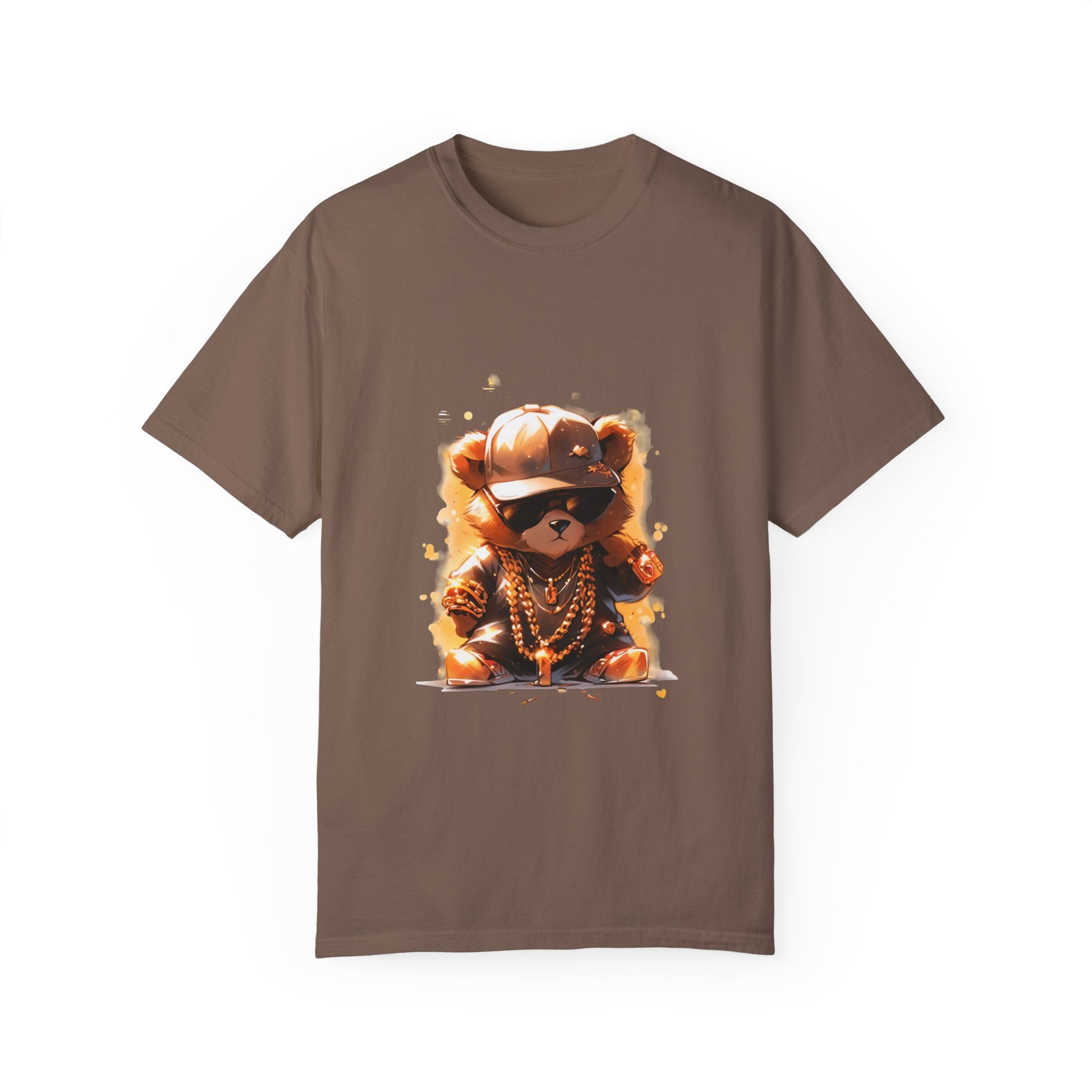 Hip Hop Teddy Bear Graphic Unisex Garment-dyed T-shirt Cotton Funny Humorous Graphic Soft Premium Unisex Men Women Espresso T-shirt Birthday Gift-15