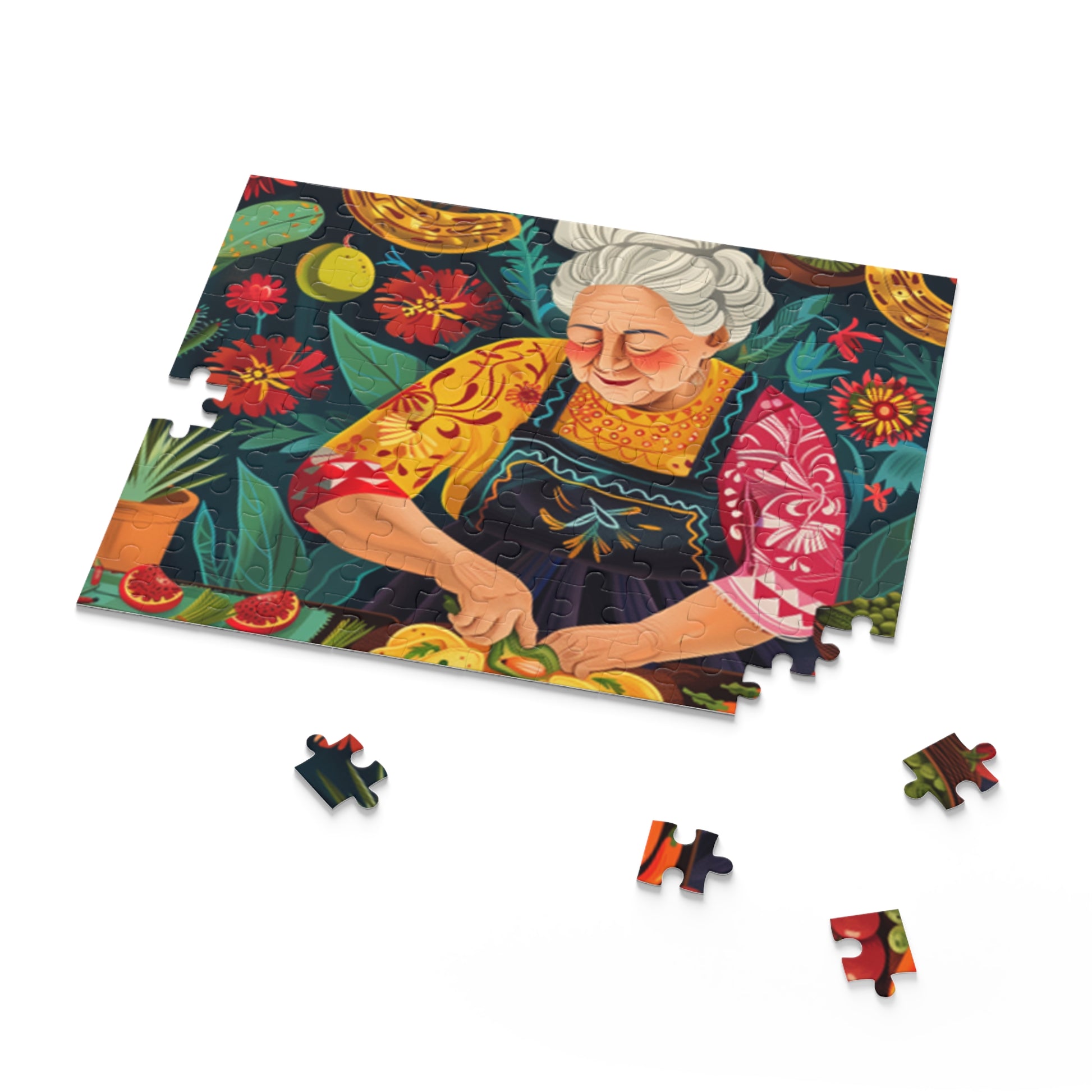 Mexican Art Retro Fruit Jigsaw Puzzle Adult Birthday Business Jigsaw Puzzle Gift for Him Funny Humorous Indoor Outdoor Game Gift For Her Online-7