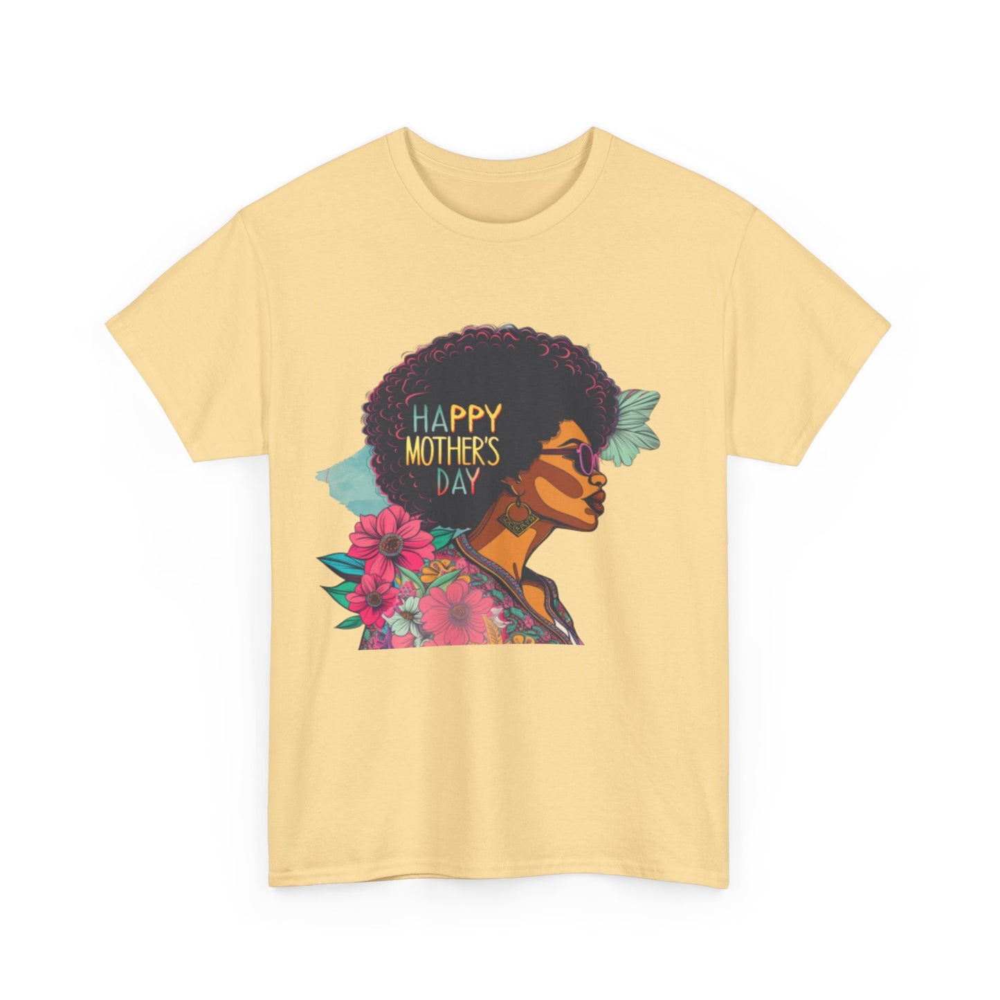 Happy Mother's Day African American Mom Graphic Unisex Heavy Cotton Tee Cotton Funny Humorous Graphic Soft Premium Unisex Men Women Yellow Haze T-shirt Birthday Gift-45