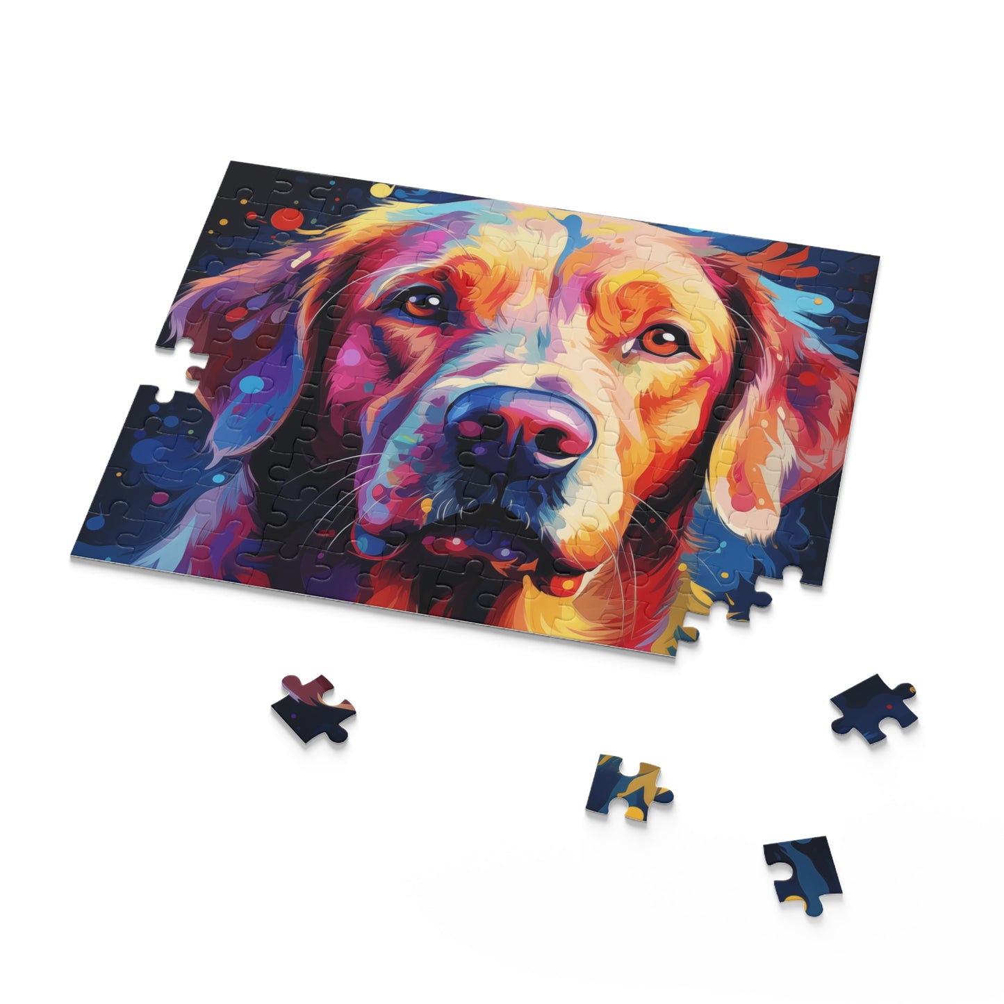 Labrador Dog Retriever Watercolor Abstract Jigsaw Puzzle for Girls, Boys, Kids Adult Birthday Business Jigsaw Puzzle Gift for Him Funny Humorous Indoor Outdoor Game Gift For Her Online-7