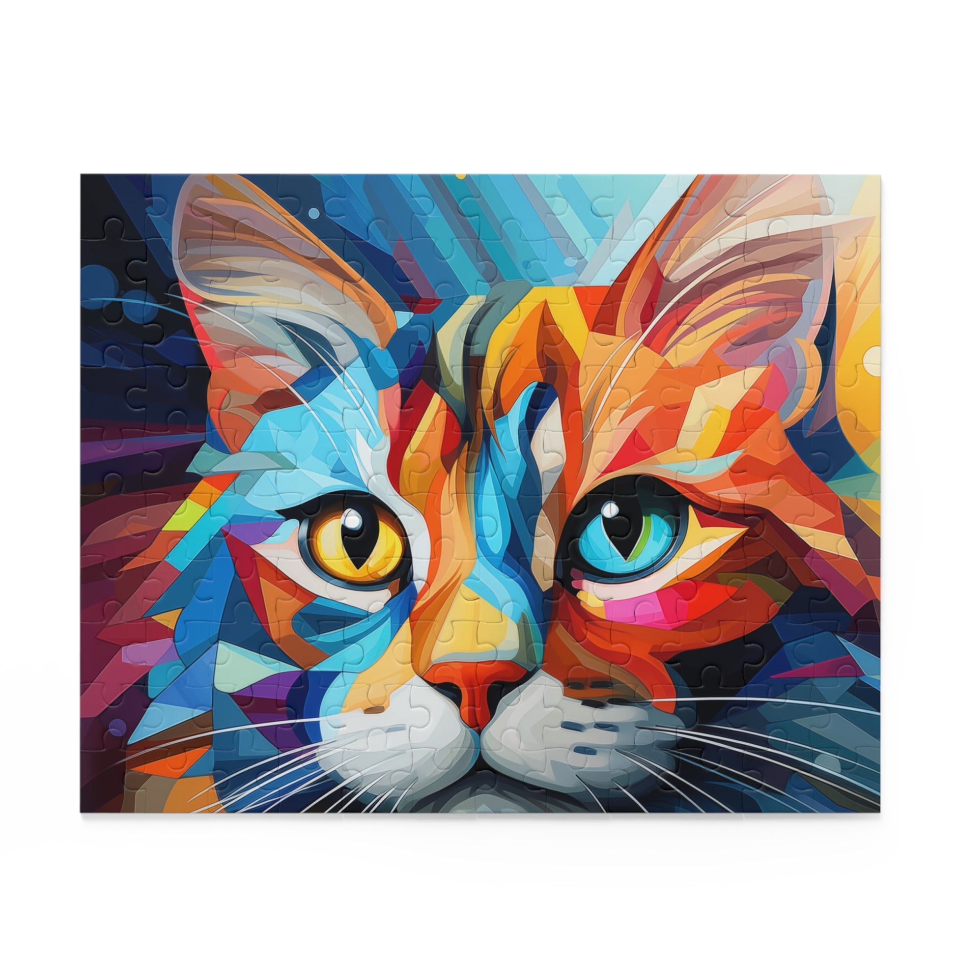 Abstract Oil Paint Colorful Cat Jigsaw Puzzle Adult Birthday Business Jigsaw Puzzle Gift for Him Funny Humorous Indoor Outdoor Game Gift For Her Online-2