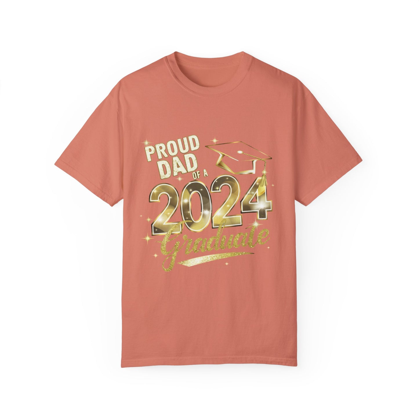 Proud of Dad 2024 Graduate Unisex Garment-dyed T-shirt Cotton Funny Humorous Graphic Soft Premium Unisex Men Women Terracotta T-shirt Birthday Gift-14