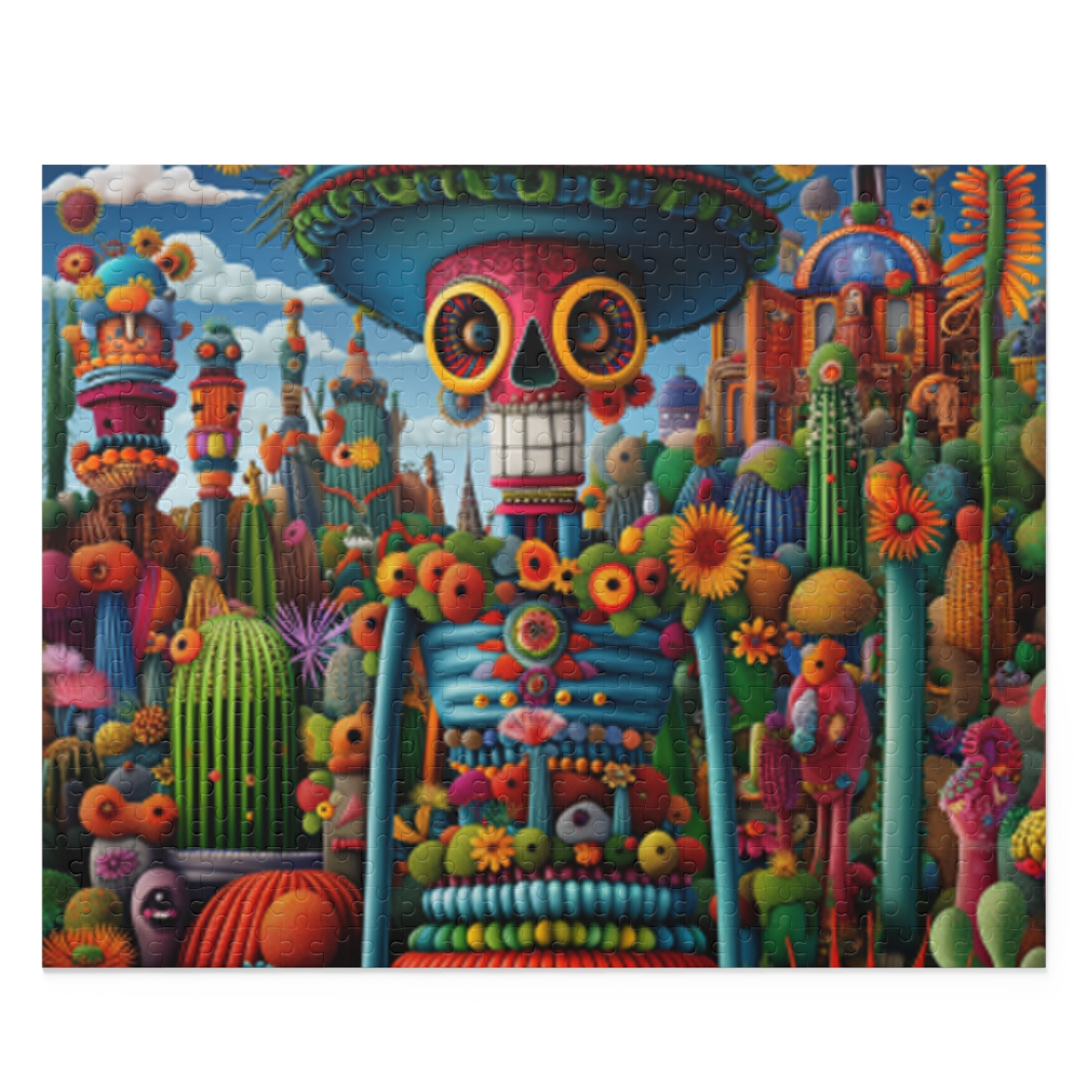 Mexican Art Day of the Dead Día de Muertos Jigsaw Puzzle Adult Birthday Business Jigsaw Puzzle Gift for Him Funny Humorous Indoor Outdoor Game Gift For Her Online-1