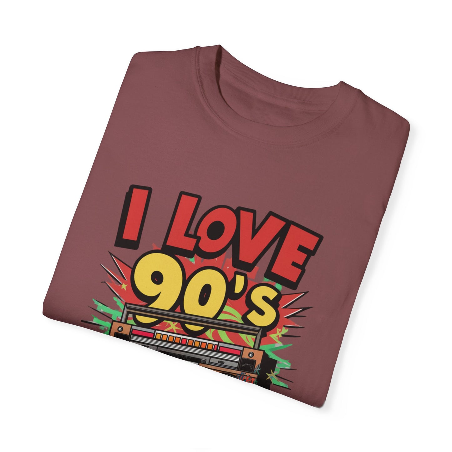 I Love 90's Hip Hop Graphic Unisex Garment-dyed T-shirt Cotton Funny Humorous Graphic Soft Premium Unisex Men Women Brick T-shirt Birthday Gift-29