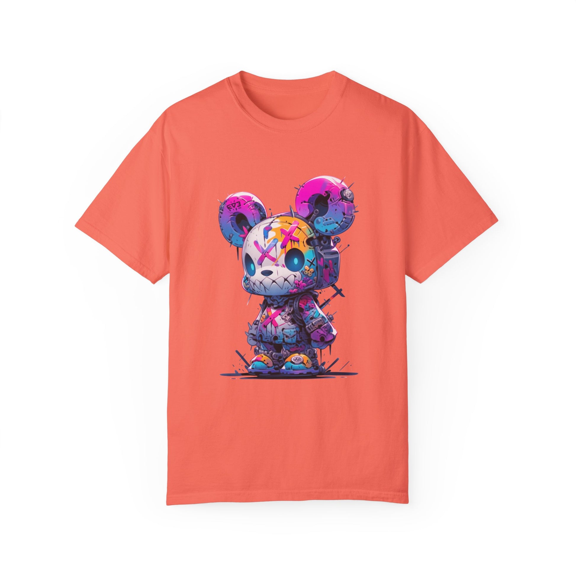 Hip Hop Teddy Bear Graphic Unisex Garment-dyed T-shirt Cotton Funny Humorous Graphic Soft Premium Unisex Men Women Bright Salmon T-shirt Birthday Gift-6