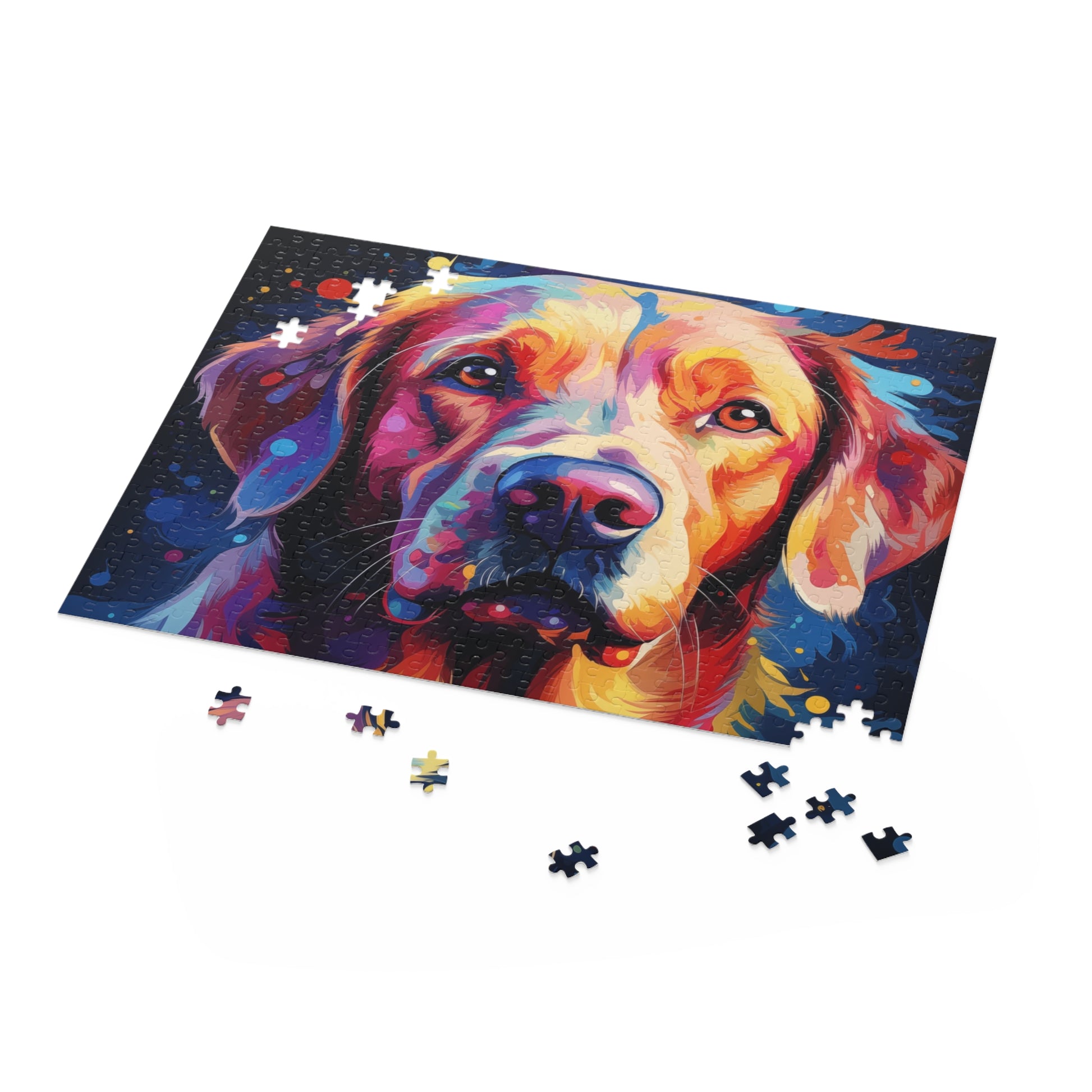 Labrador Dog Retriever Watercolor Abstract Jigsaw Puzzle for Girls, Boys, Kids Adult Birthday Business Jigsaw Puzzle Gift for Him Funny Humorous Indoor Outdoor Game Gift For Her Online-5