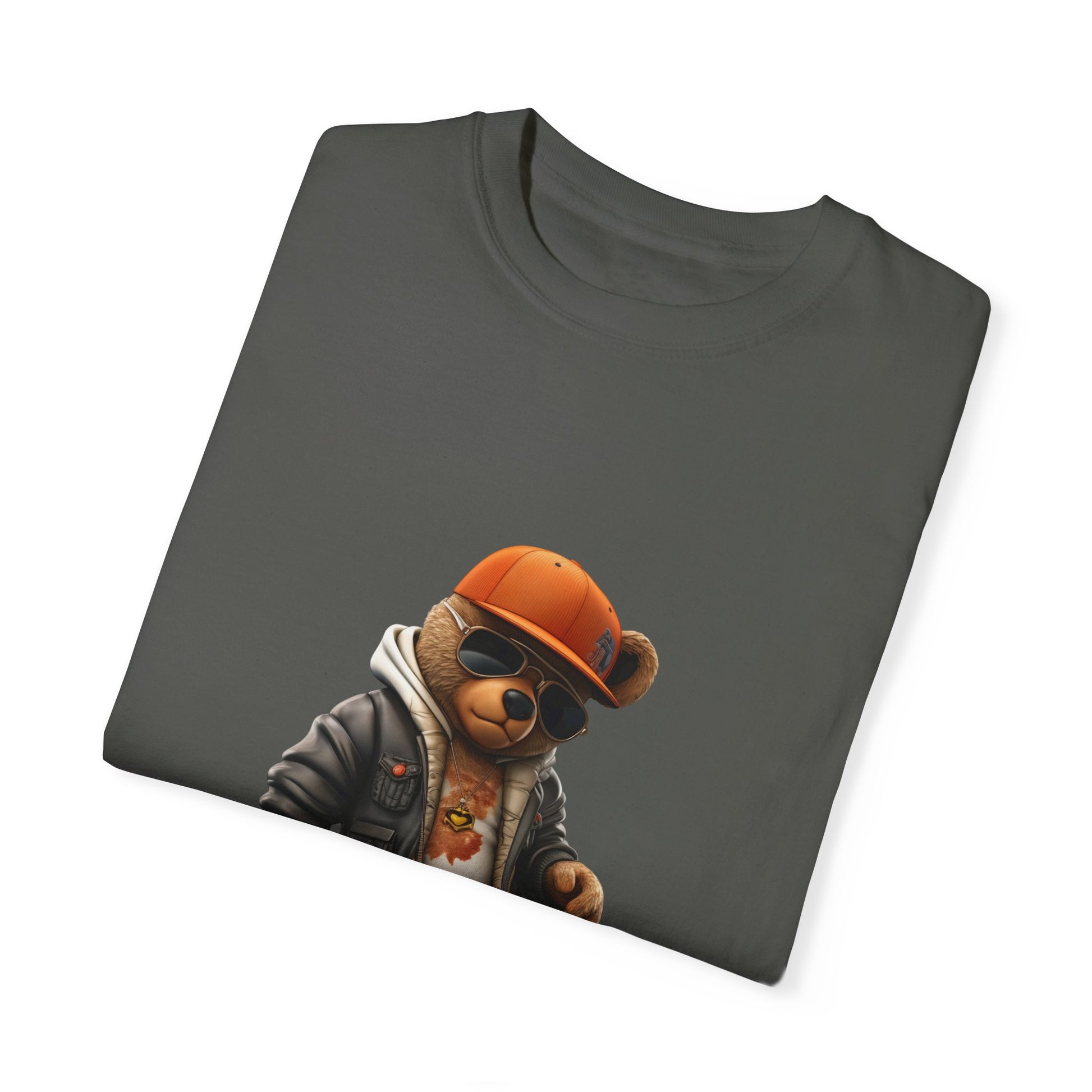 Hip Hop Teddy Bear Graphic Unisex Garment-dyed T-shirt Cotton Funny Humorous Graphic Soft Premium Unisex Men Women Pepper T-shirt Birthday Gift-50