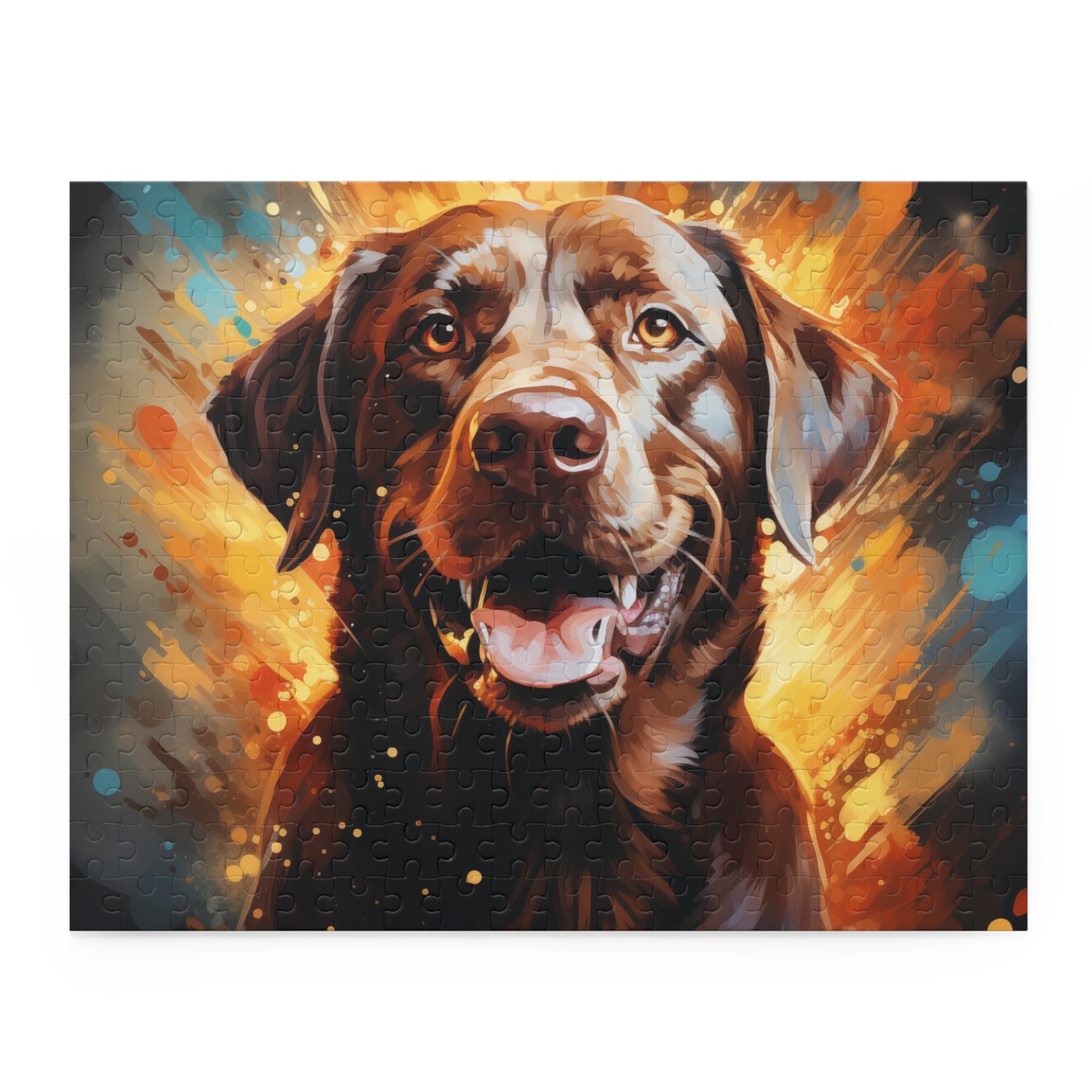 Watercolor Vibrant Labrador Dog Retriever Jigsaw Puzzle for Boys, Girls, Kids Adult Birthday Business Jigsaw Puzzle Gift for Him Funny Humorous Indoor Outdoor Game Gift For Her Online-3