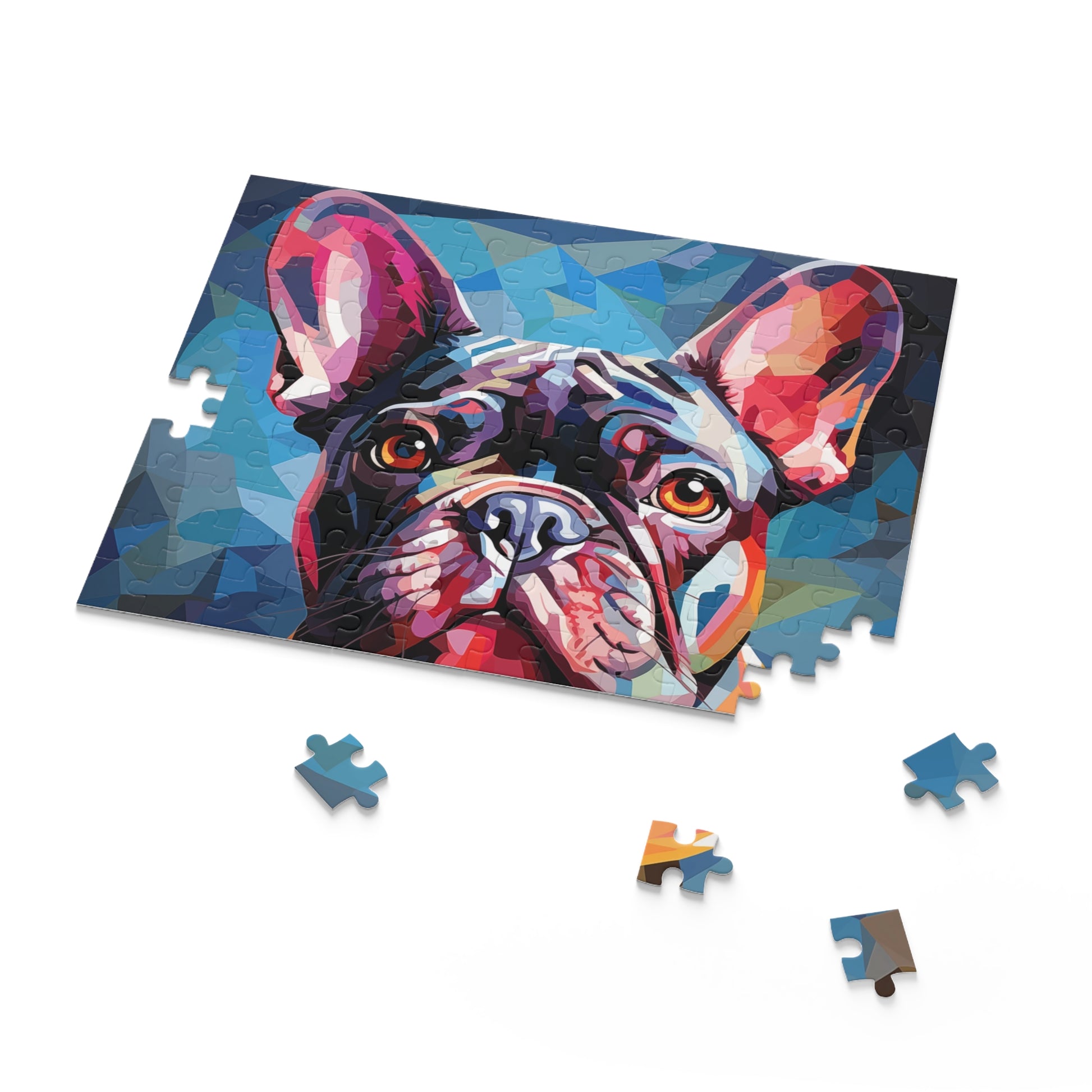 Watercolor Abstract Frenchie Dog Puzzle Oil Paint for Boys, Girls, Kids Adult Birthday Business Jigsaw Puzzle Gift for Him Funny Humorous Indoor Outdoor Game Gift For Her Online-7