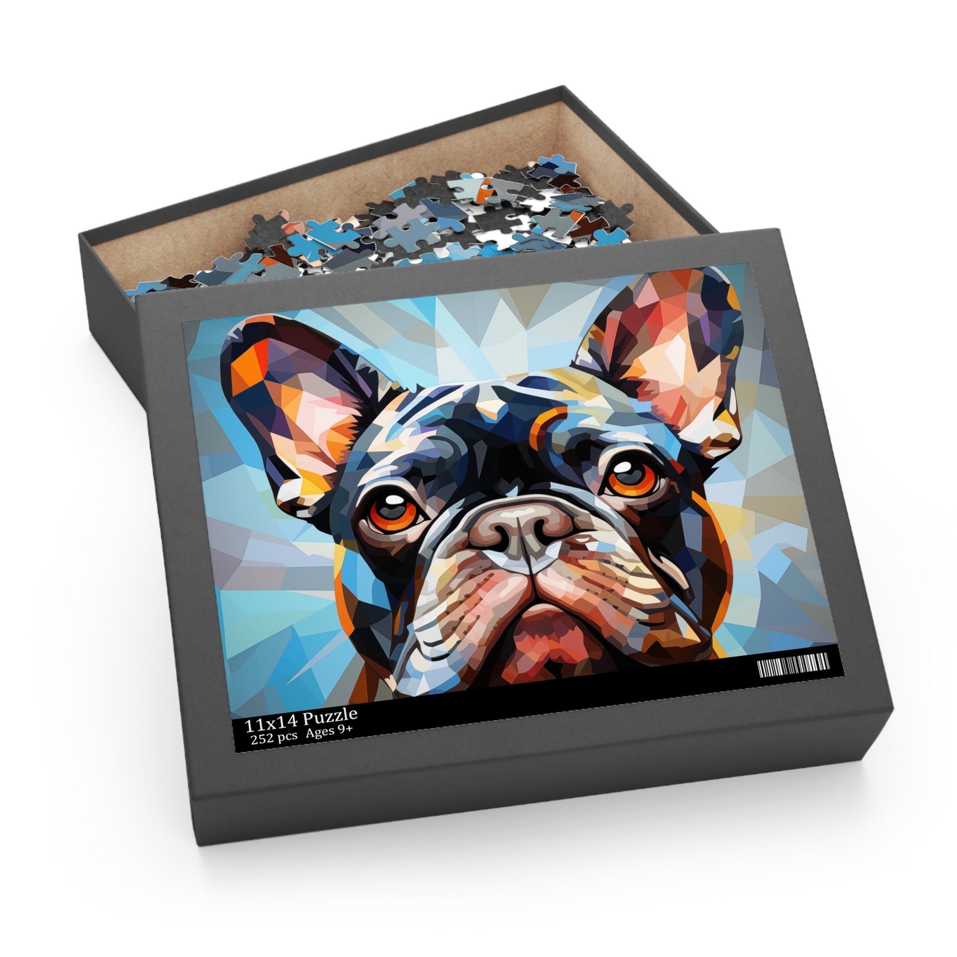 Frenchie Vibrant Abstract Jigsaw Dog Puzzle Oil Paint Adult Birthday Business Jigsaw Puzzle Gift for Him Funny Humorous Indoor Outdoor Game Gift For Her Online-8