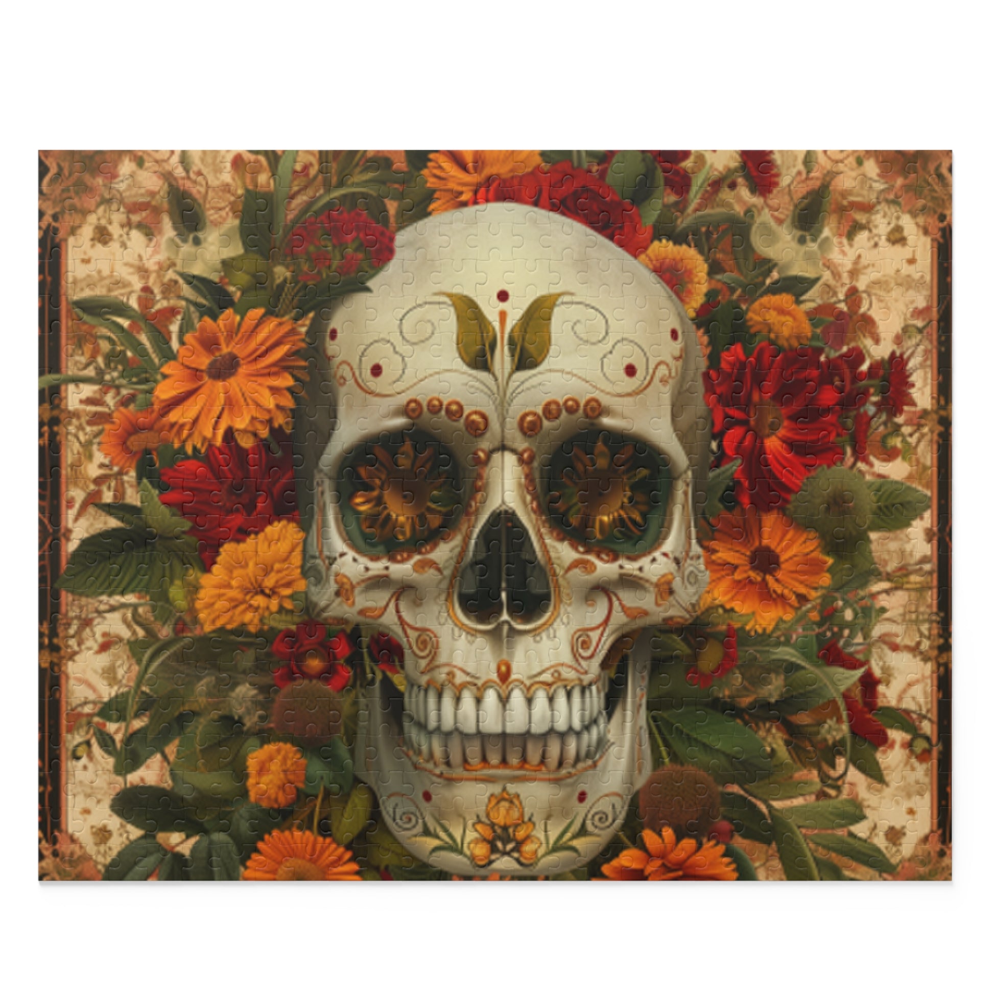 Mexican Art Day of the Dead Día de Muertos Jigsaw Puzzle Adult Birthday Business Jigsaw Puzzle Gift for Him Funny Humorous Indoor Outdoor Game Gift For Her Online-1