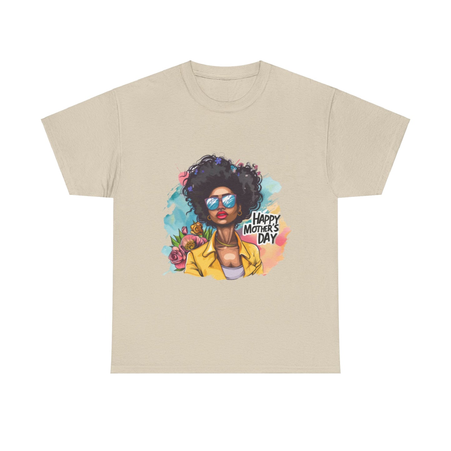 Happy Mother's Day African American Mom Graphic Unisex Heavy Cotton Tee Cotton Funny Humorous Graphic Soft Premium Unisex Men Women Sand T-shirt Birthday Gift-8