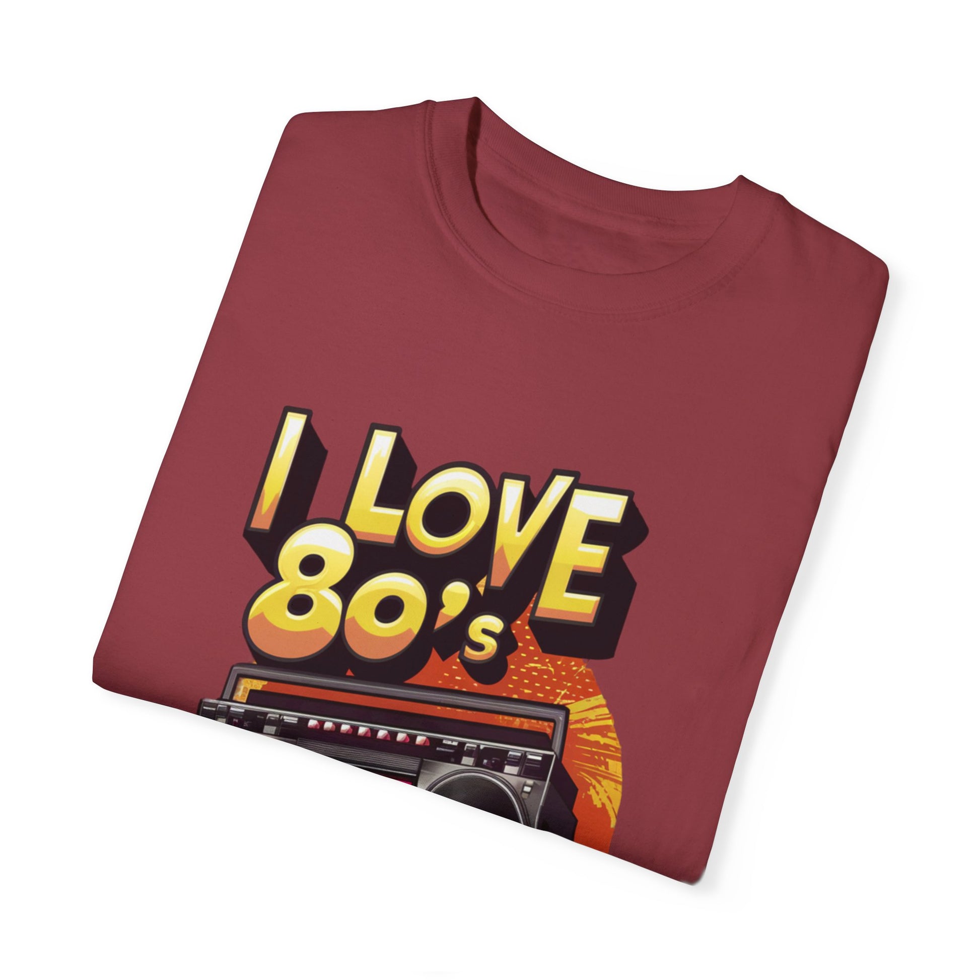 I Love 80's Hip Hop Graphic Unisex Garment-dyed T-shirt Cotton Funny Humorous Graphic Soft Premium Unisex Men Women Chili T-shirt Birthday Gift-35