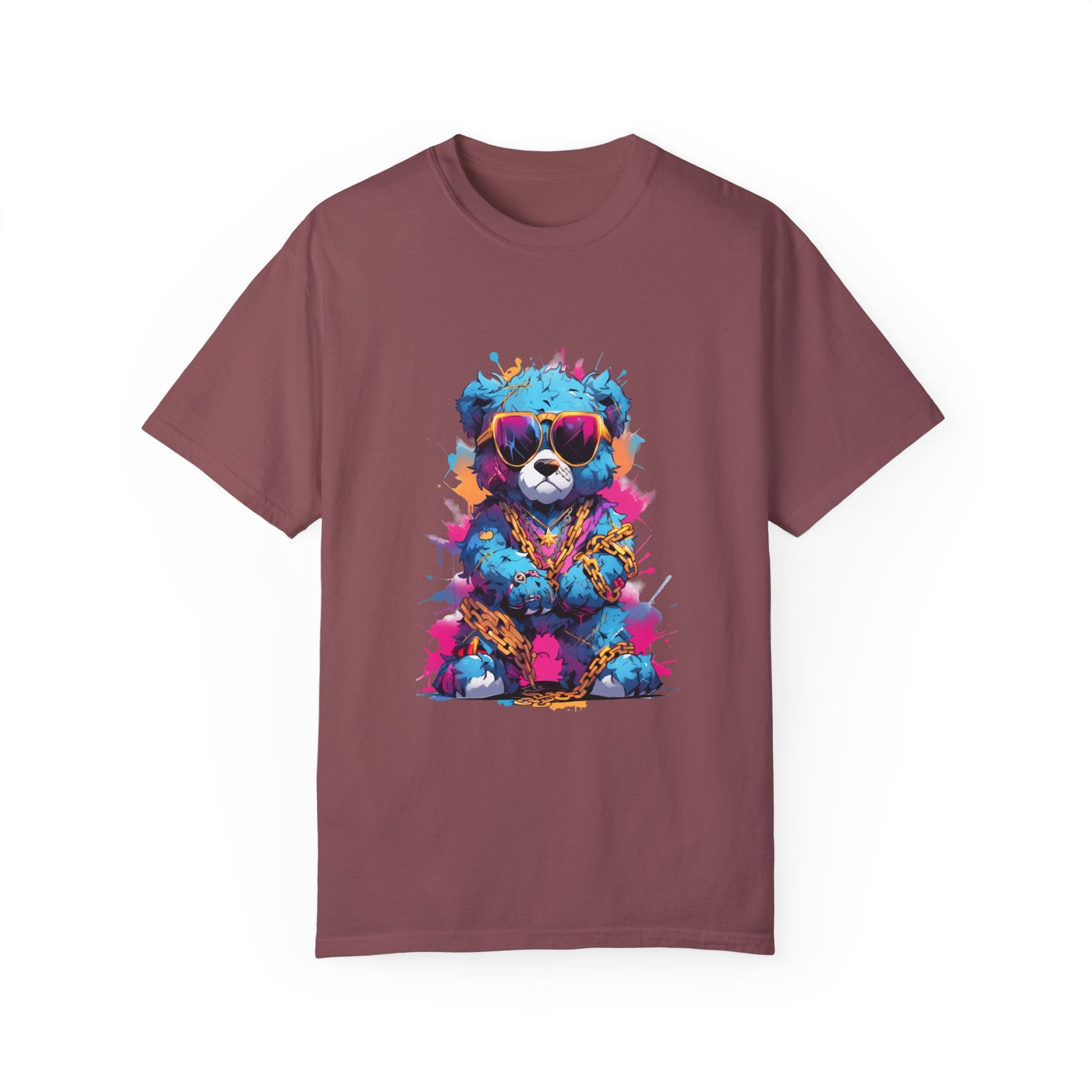 Hip Hop Teddy Bear Graphic Unisex Garment-dyed T-shirt Cotton Funny Humorous Graphic Soft Premium Unisex Men Women Brick T-shirt Birthday Gift-5