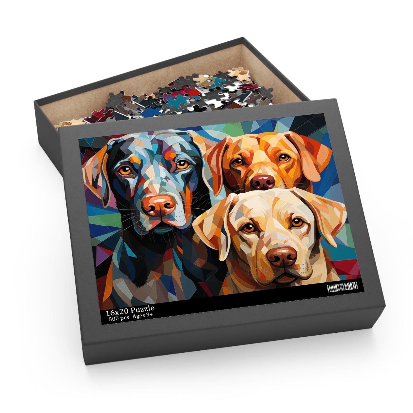 Vibrant Abstract Labrador Dog Retriever Jigsaw Puzzle for Boys, Girls, Kids Adult Birthday Business Jigsaw Puzzle Gift for Him Funny Humorous Indoor Outdoor Game Gift For Her Online-4