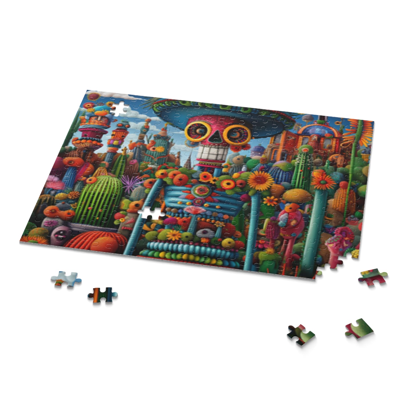 Mexican Art Day of the Dead Día de Muertos Jigsaw Puzzle Adult Birthday Business Jigsaw Puzzle Gift for Him Funny Humorous Indoor Outdoor Game Gift For Her Online-9