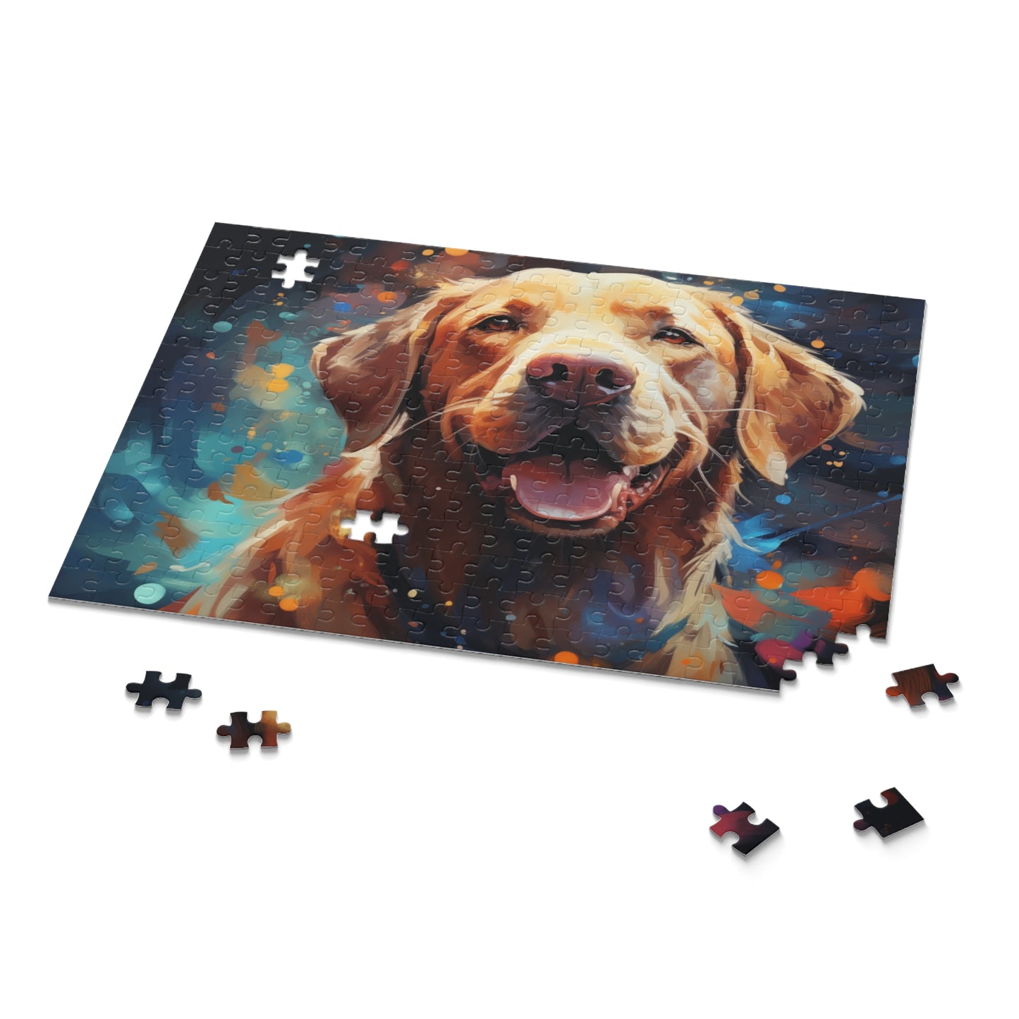 Labrador Abstract Watercolor Vibrant Retriever Jigsaw Dog Puzzle for Boys, Girls, Kids Adult Birthday Business Jigsaw Puzzle Gift for Him Funny Humorous Indoor Outdoor Game Gift For Her Online-9