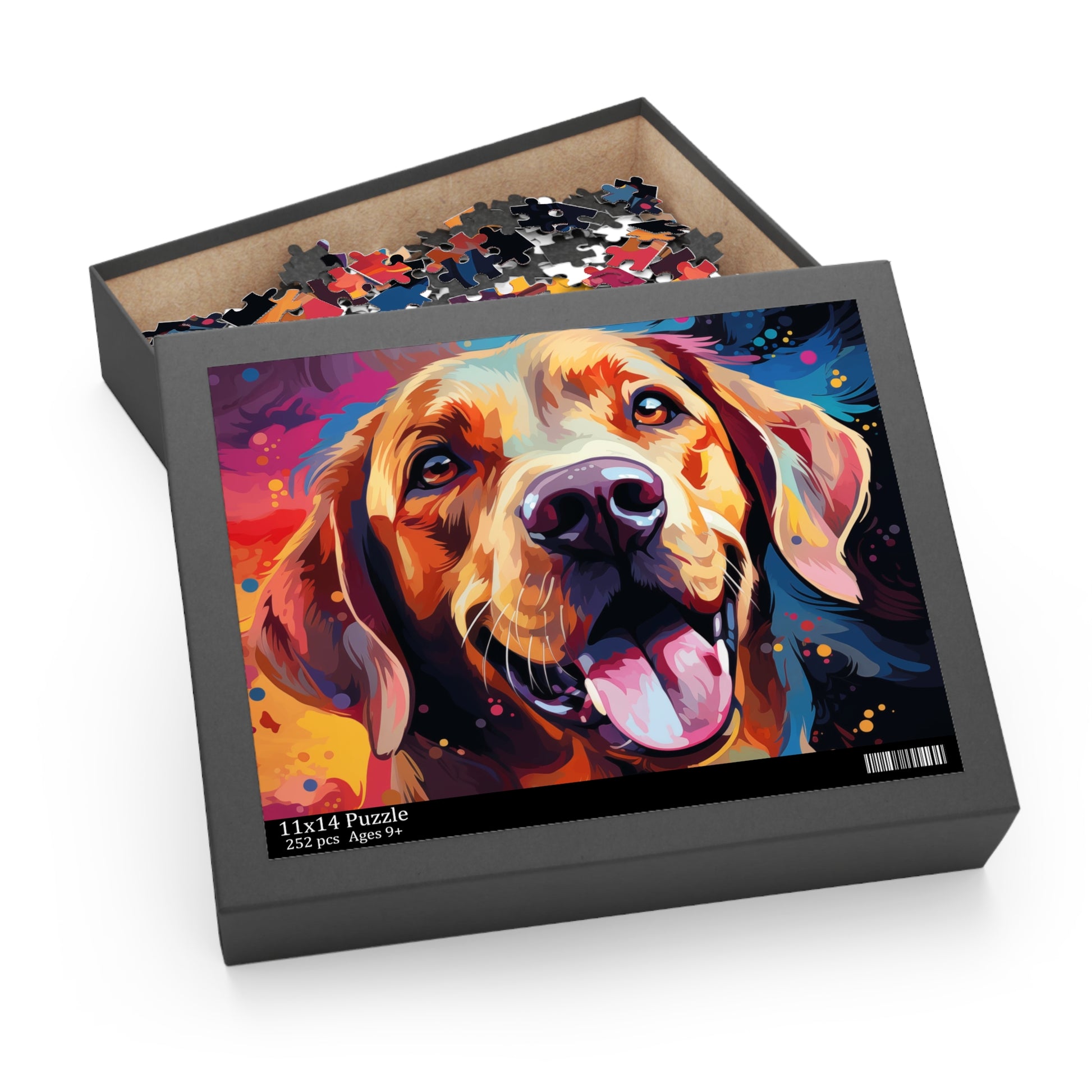 Labrador Dog Watercolor Abstract Vibrant Jigsaw Puzzle for Girls, Boys, Kids Adult Birthday Business Jigsaw Puzzle Gift for Him Funny Humorous Indoor Outdoor Game Gift For Her Online-8