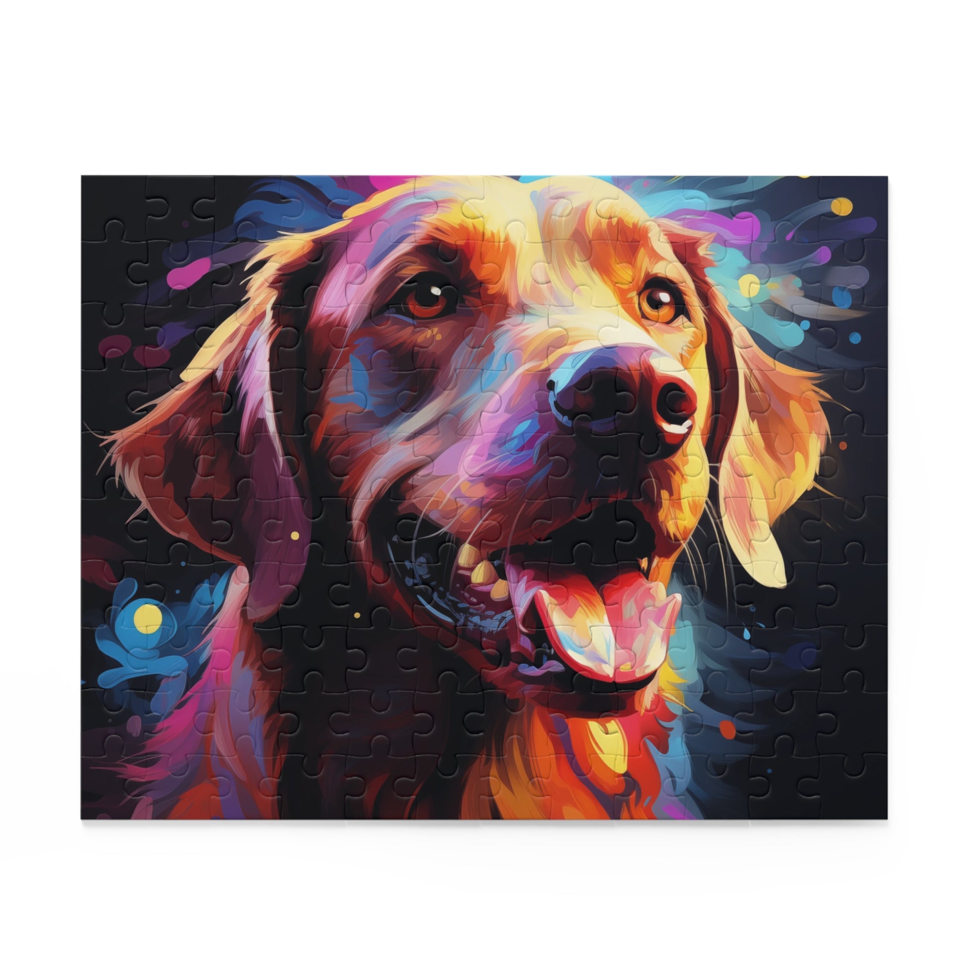 Labrador Dog Retriever Abstract Watercolor Vibrant Jigsaw Puzzle for Boys, Girls, Kids Adult Birthday Business Jigsaw Puzzle Gift for Him Funny Humorous Indoor Outdoor Game Gift For Her Online-2