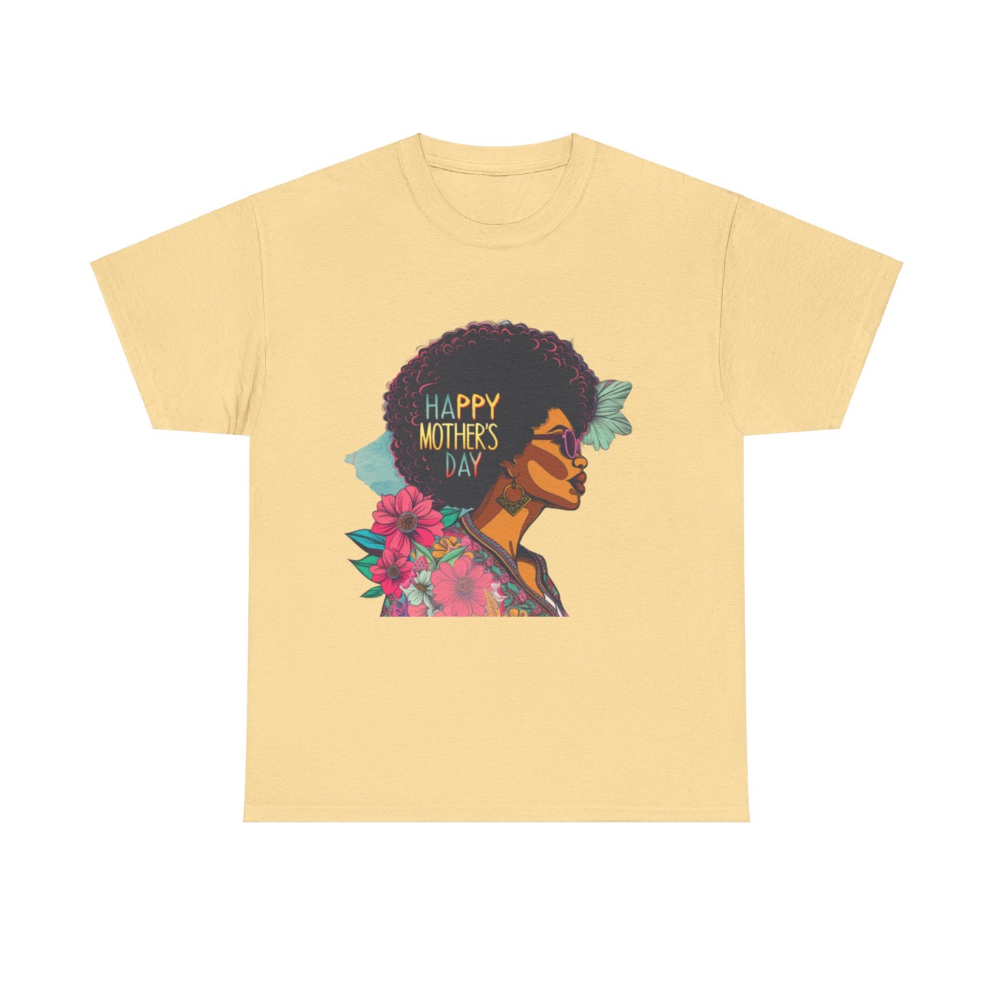 Happy Mother's Day African American Mom Graphic Unisex Heavy Cotton Tee Cotton Funny Humorous Graphic Soft Premium Unisex Men Women Yellow Haze T-shirt Birthday Gift-11