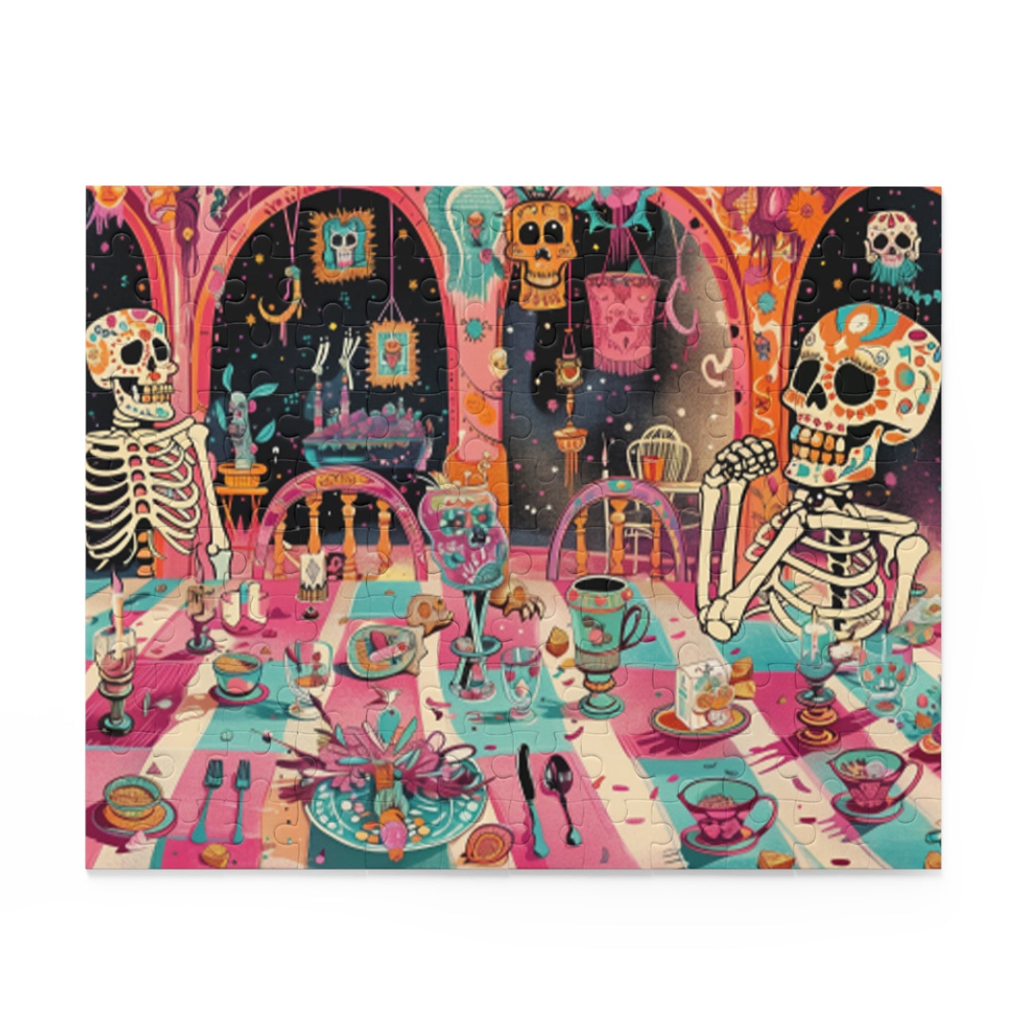 Mexican Art Day of the Dead Día de Muertos Jigsaw Puzzle Adult Birthday Business Jigsaw Puzzle Gift for Him Funny Humorous Indoor Outdoor Game Gift For Her Online-2